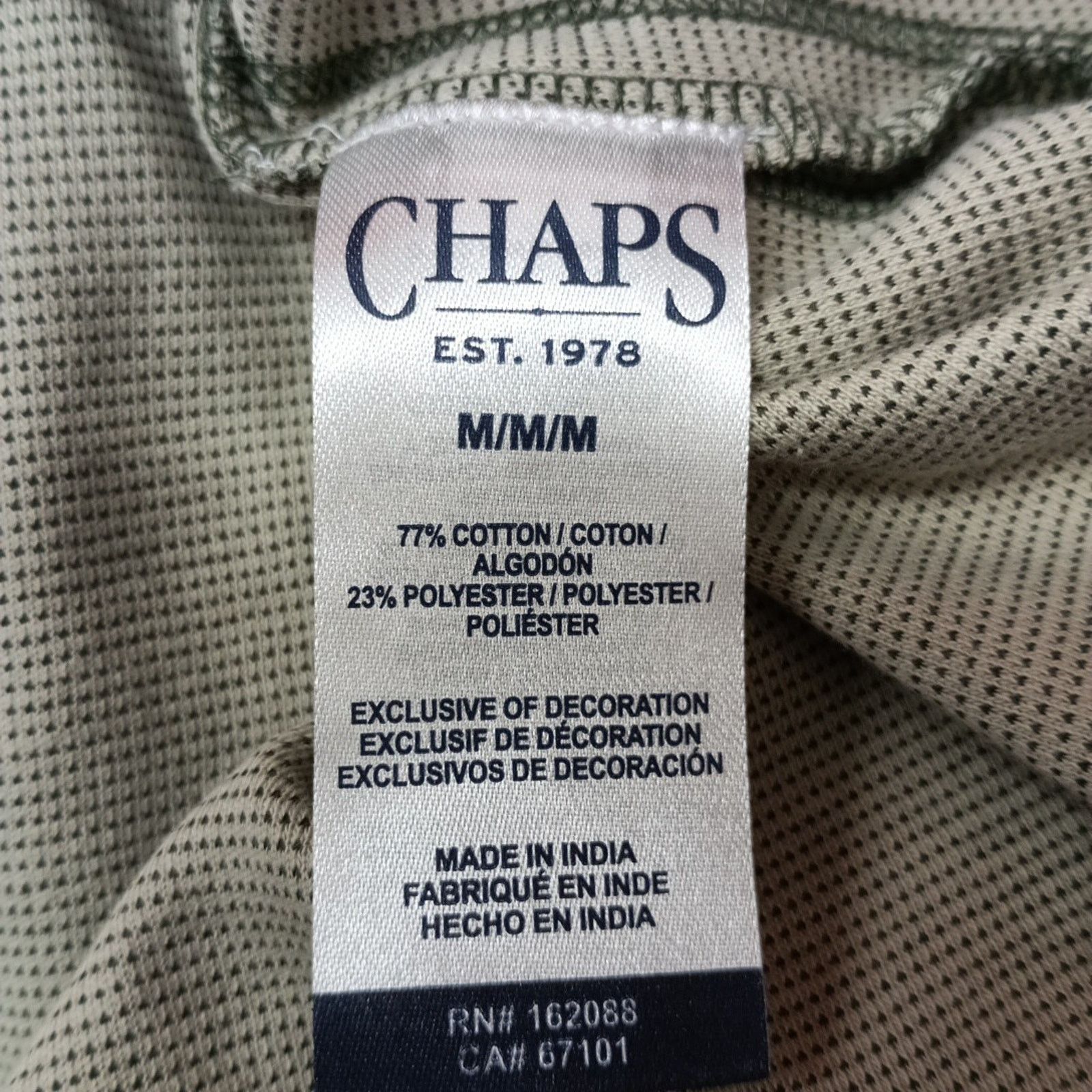 Chaps Chaps Rockland Textured Polo Shirt Men's M Lichen Green Size US M / EU 48-50 / 2 - 7 Thumbnail
