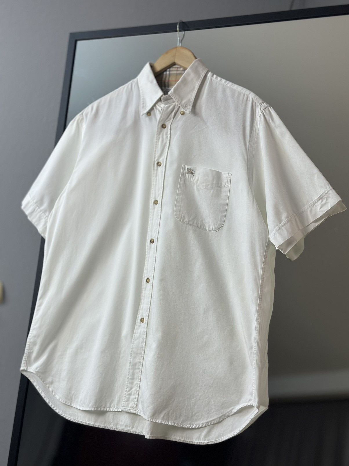 Burberry Burberrys Shirt White Crew Neck Avantgarde Luxury Prada Y2K Size US M / EU 48-50 / 2 - 4 Thumbnail