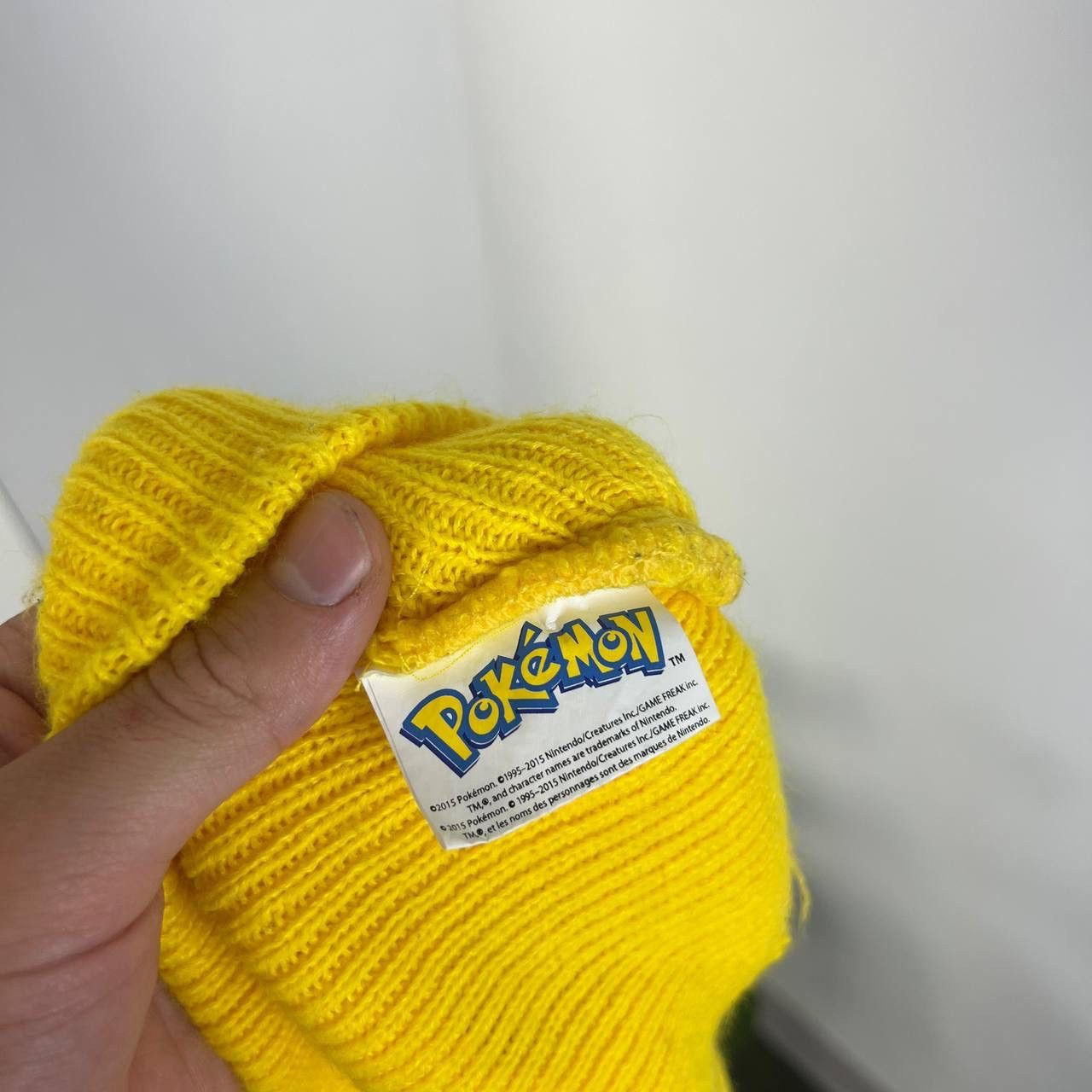 Pokemon Vintage 90s Pikachu Pokémon Big Face Knitted Beanie Hat Size ONE SIZE - 3 Thumbnail