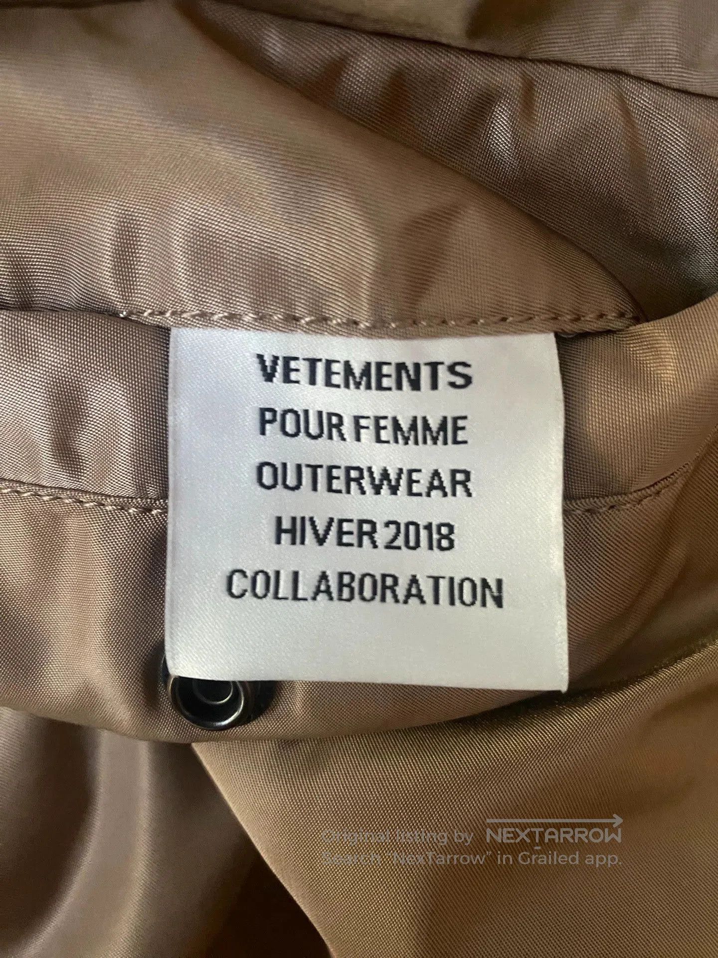 Vetements vetements reversible bomber jacket in beige color. Size US S / EU 44-46 / 1 - 7 Thumbnail