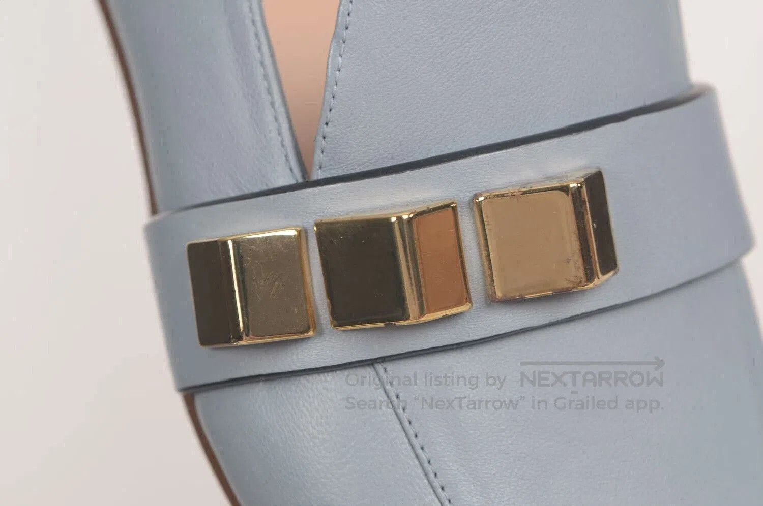 Stuart Weitzman Stuart Weitzman Sheepskin Gold Buckle Flats. Size US 5 / IT 35 - 9 Thumbnail