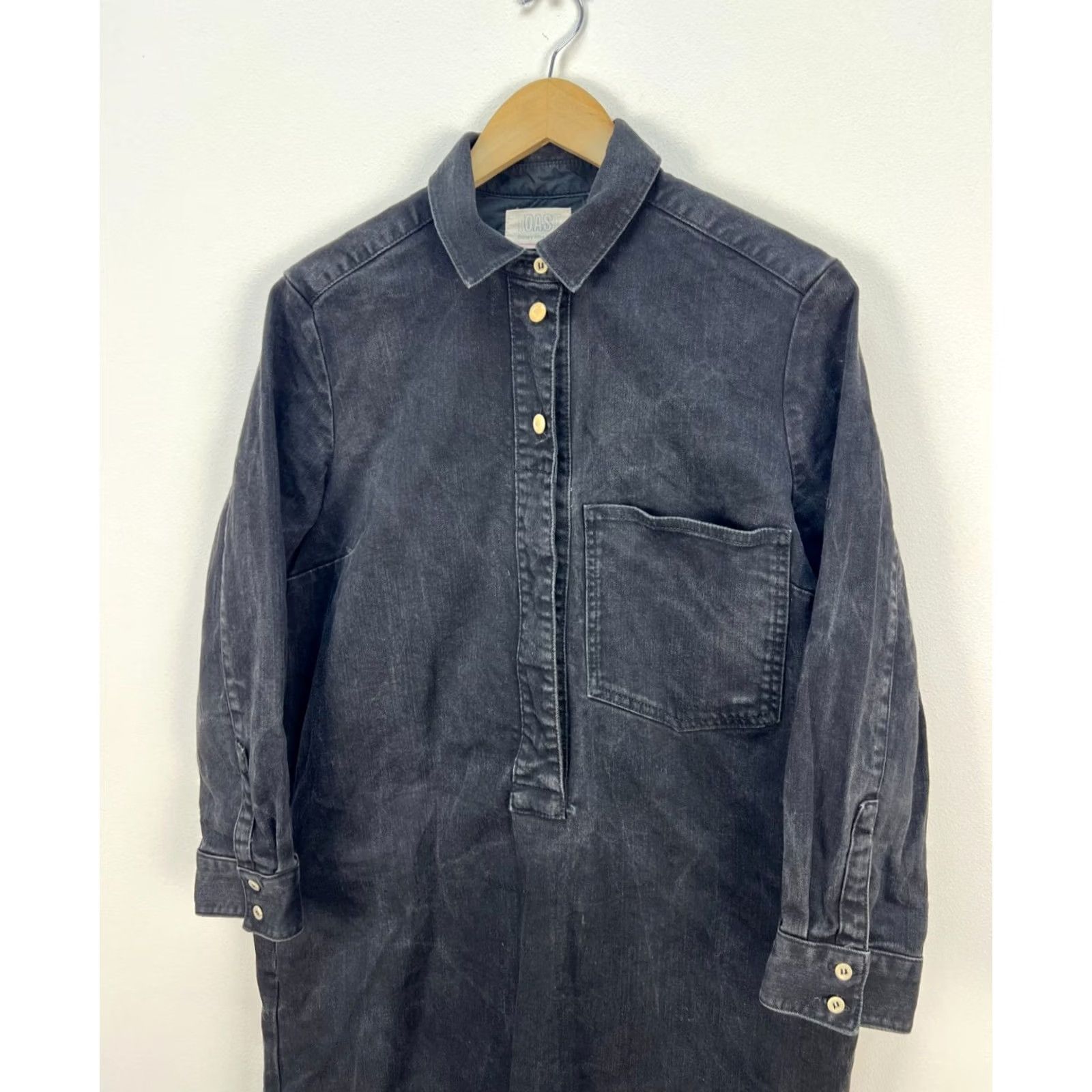 Vintage TOAST Denim Jacket Women Regular Size 12 Black Gray Denim Shirt Dress jacket Vintage No Size XL / US 12-14 / IT 48-50 - 3 Thumbnail