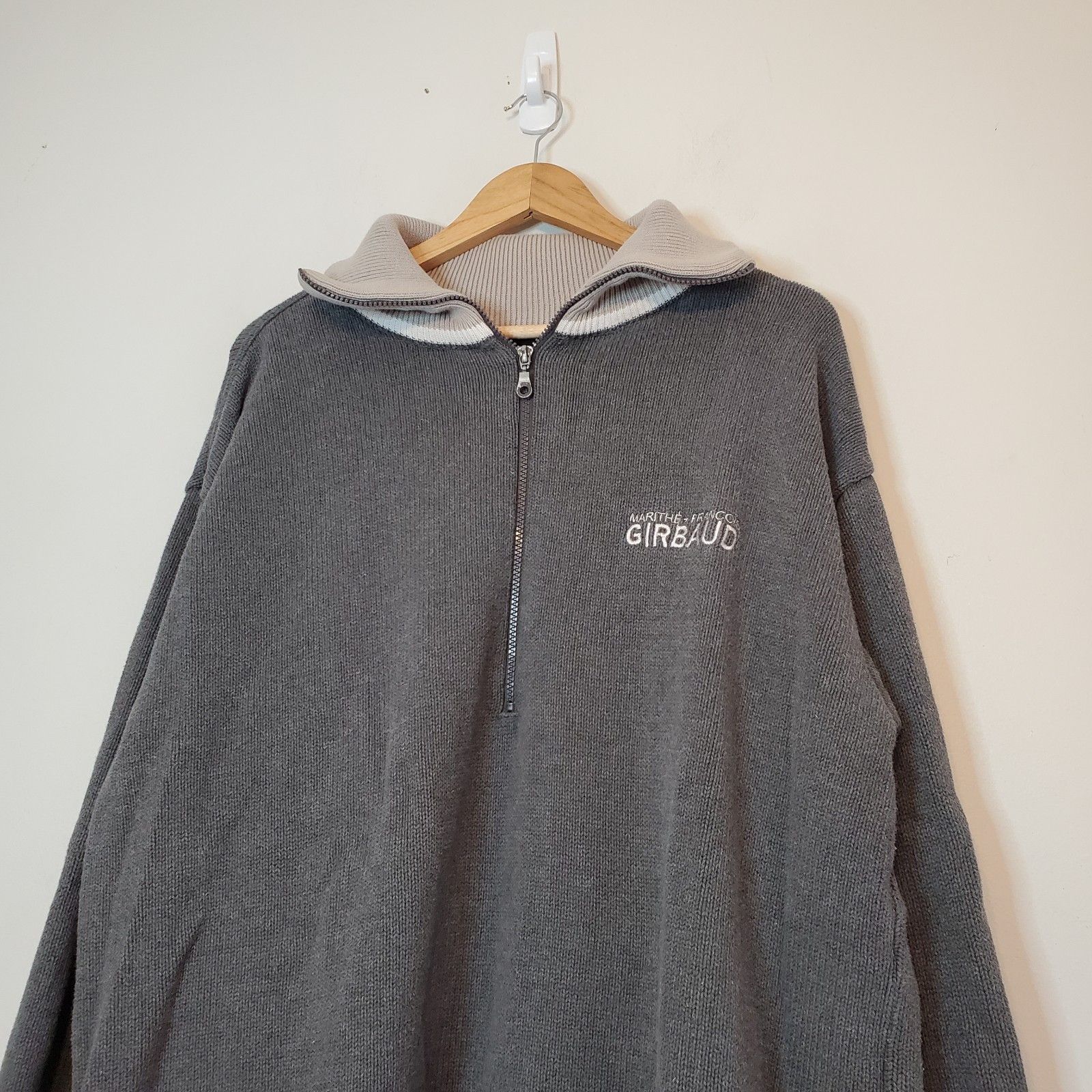 Marithe + Francois Girbaud Y2K Marithe Francois Girbaud Half Zip Knit Sweater Size 2XL Size US XXL / EU 58 / 5 - 2 Thumbnail