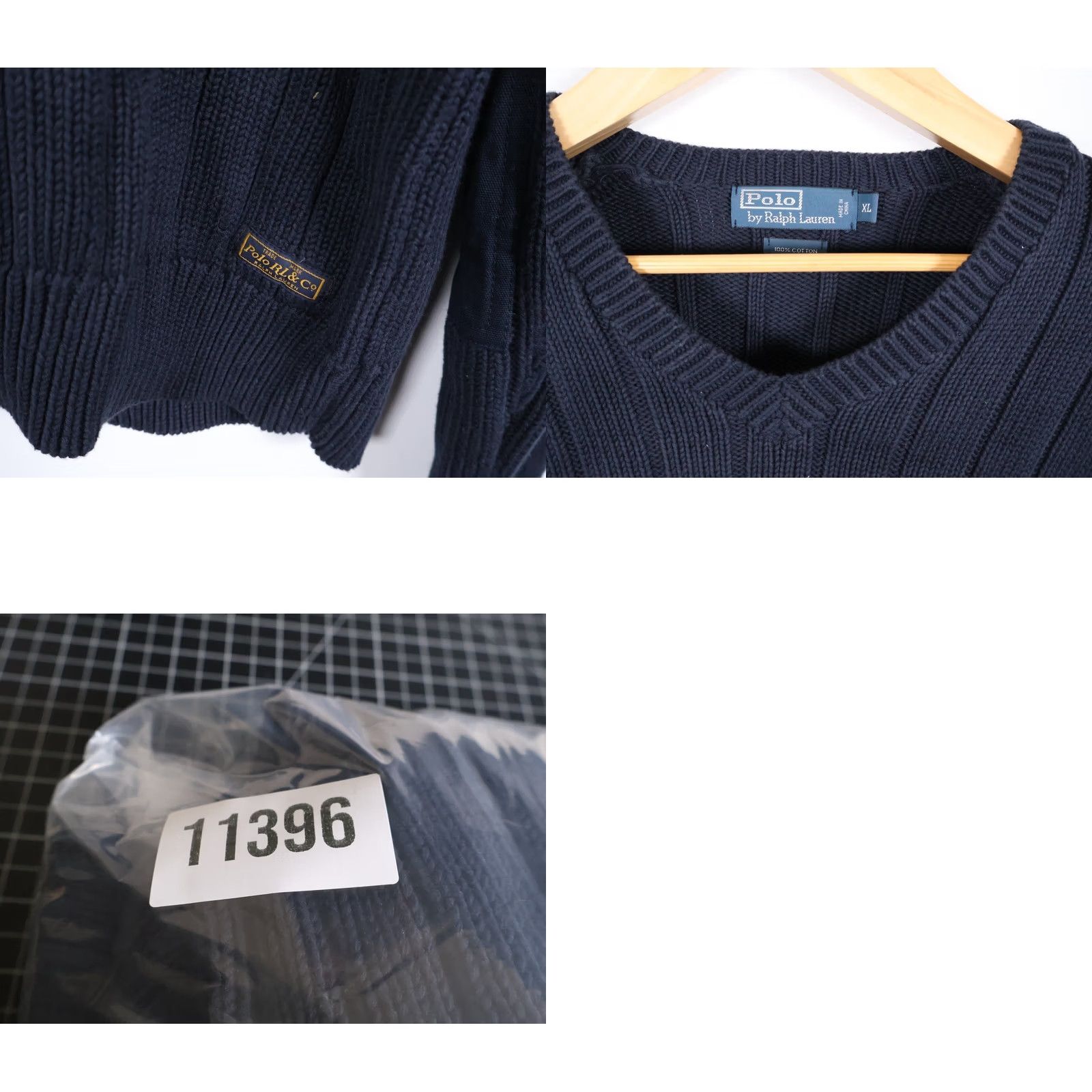 Polo Ralph Lauren Polo Ralph Lauren Sweater Men XL Dark Blue Chunky Knit V-Neck Elbow Patches Size US XL / EU 56 / 4 - 9 Thumbnail