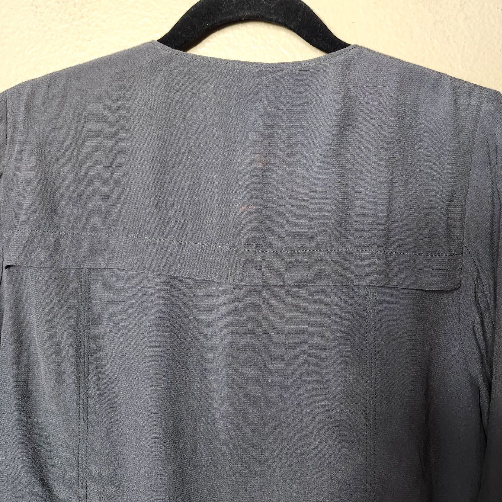 Anthropologie Anthropologie Jacket Women Open Waterfall Moto Style S Gray Rayon Elevenses Dark Gray Short Sweat? Size S / US 4 / IT 40 - 7 Thumbnail