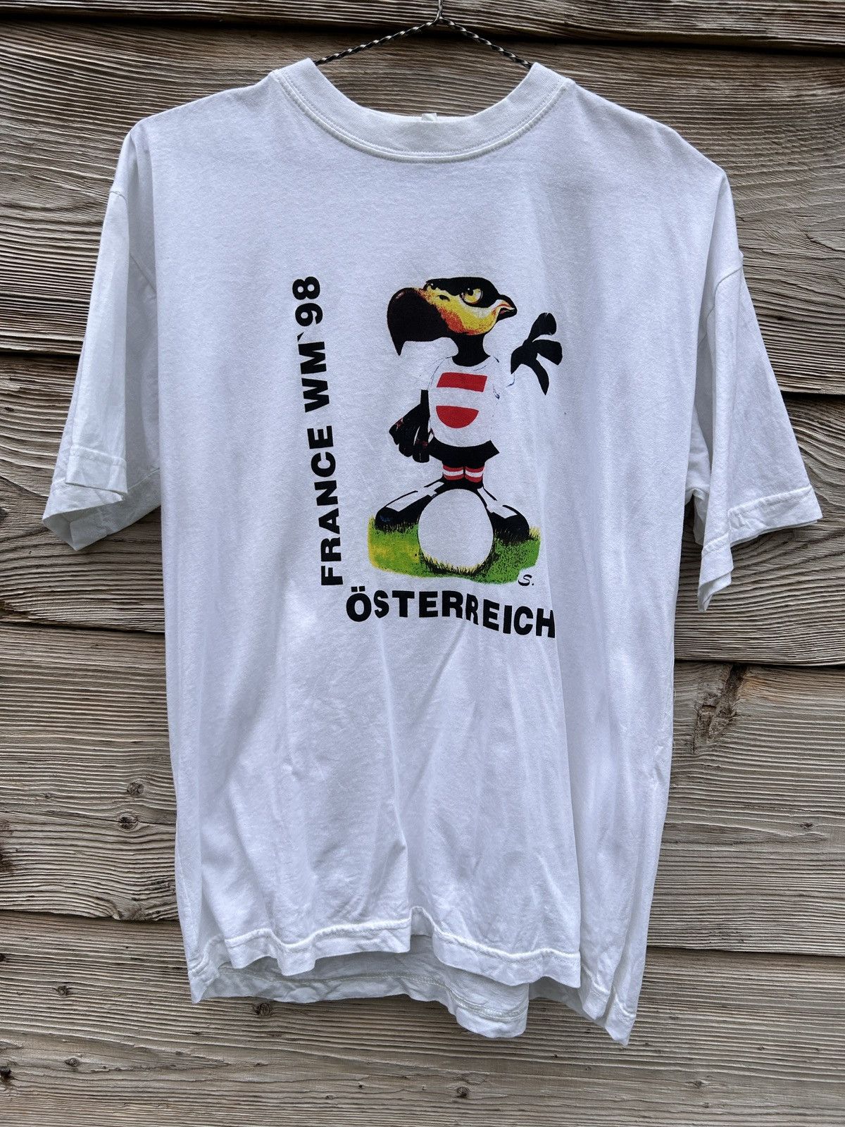 Vintage 90s Vintage Austria Osterreich 1998 World Cup Authgraph Tee Size US S / EU 44-46 / 1 - 1 Thumbnail