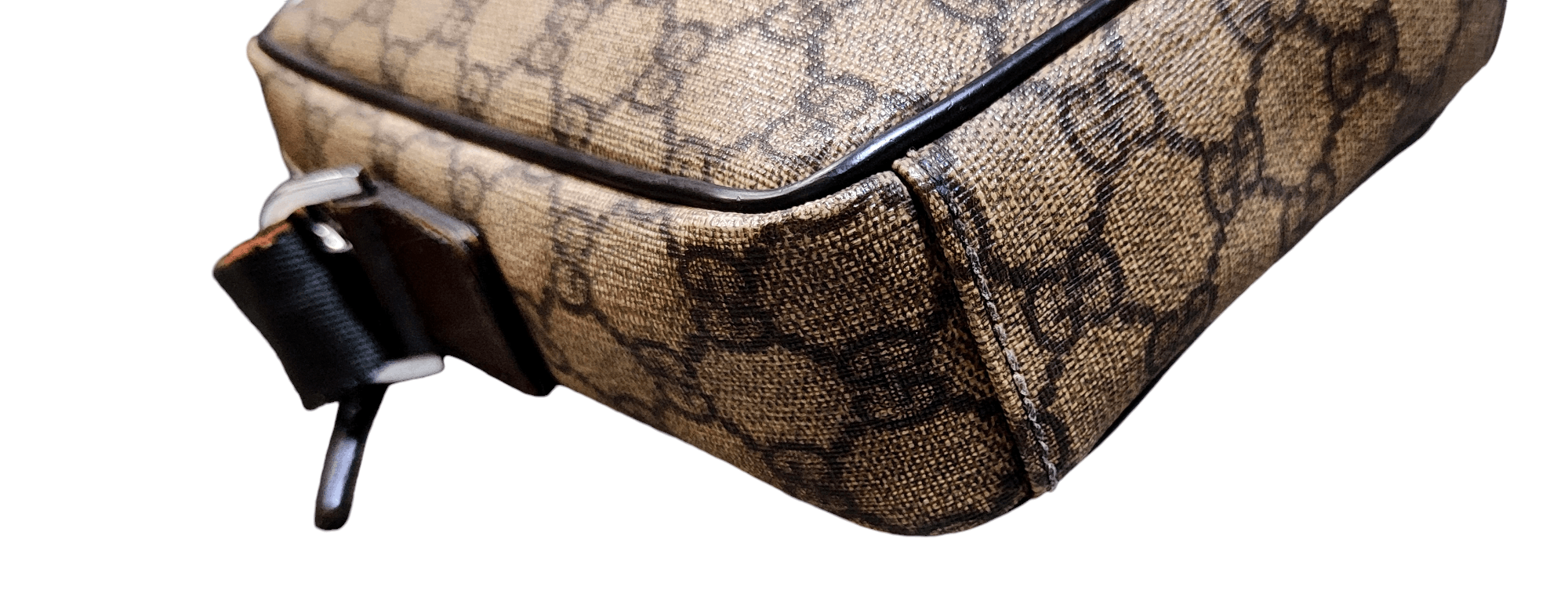 Gucci Gucci Beige/Ebony GG Coated Canvas and Leather Crossbody Bag Size ONE SIZE - 7 Thumbnail