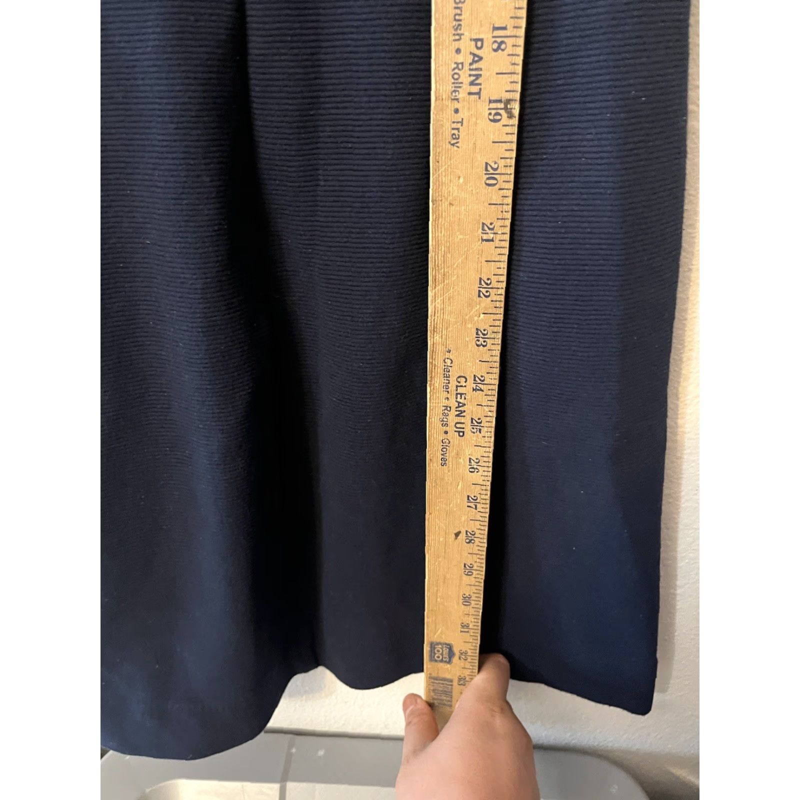 Madewell VINTAGE Madewell Blue Black Ponte Gallerist A-Line Dress Women’s 6 Knee Length Size M / US 6-8 / IT 42-44 - 4 Thumbnail