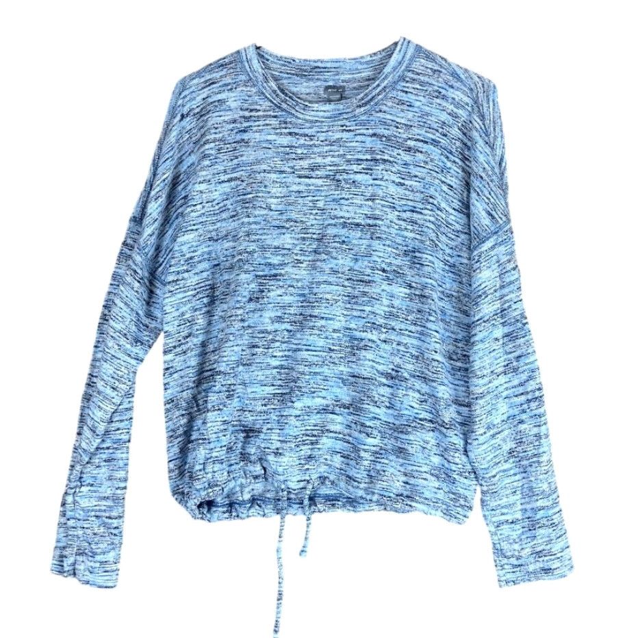 Vintage Aerie Womens Sweater Blue Marbled Drawstring Waist Long Sleeve Stretch Medium Size M / US 6-8 / IT 42-44 - 2 Thumbnail