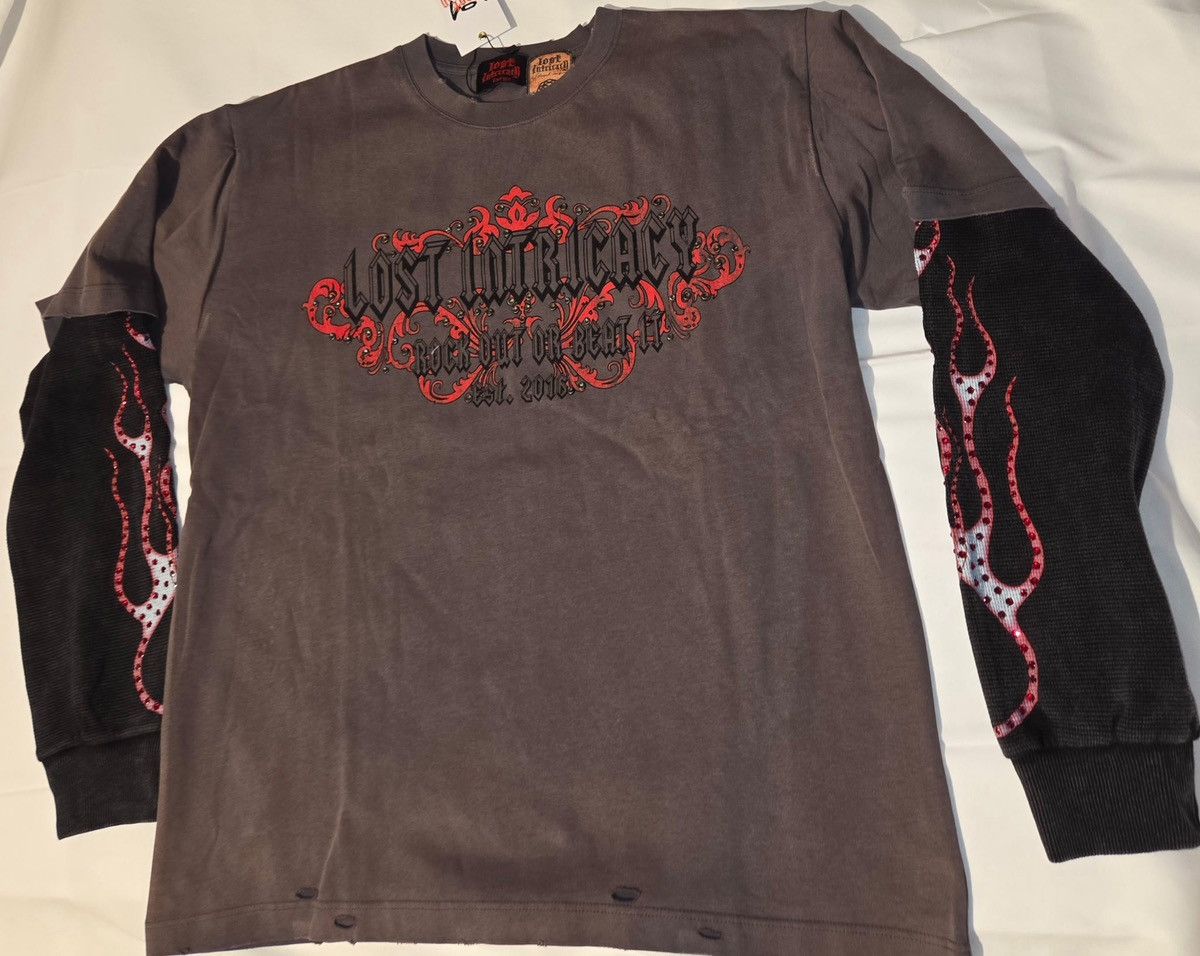 LOST INTRICACY Lost Intricacy Harley Davidson Men's Long Sleeve T-Shirt L Size US L / EU 52-54 / 3 - 1 Thumbnail