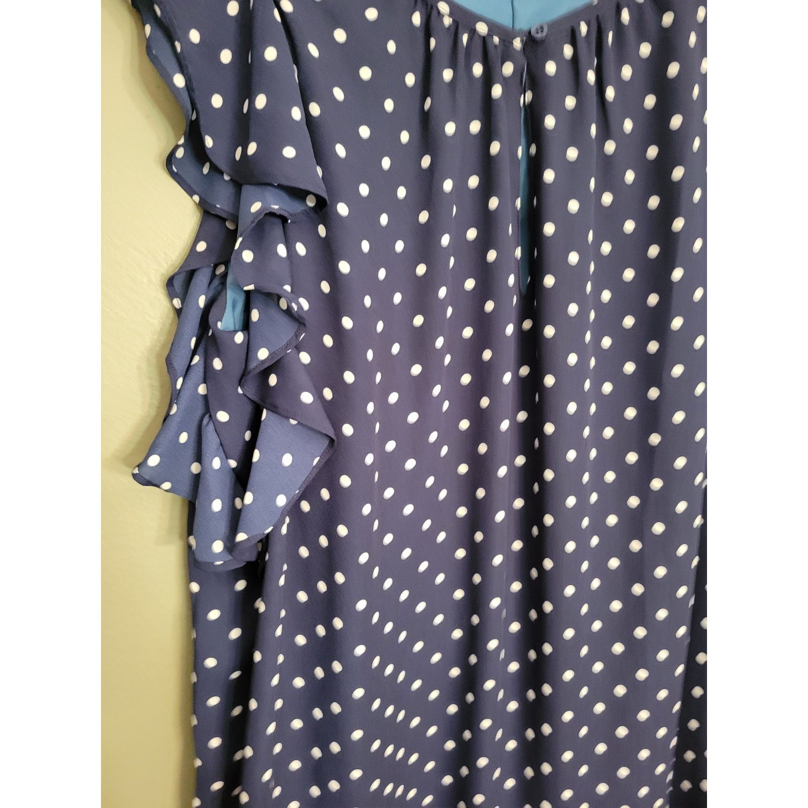 J.Crew Women's J. Crew Polka Dot Lined Flutter Dress-Medium Size M / US 6-8 / IT 42-44 - 4 Thumbnail