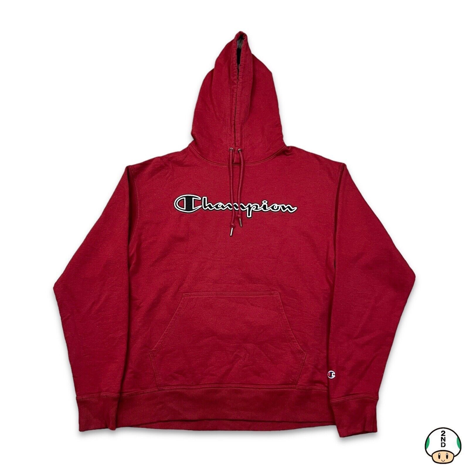 Champion × Vintage Champion Hoodie Large Authentic Pullover Hooded Sweatshirt Size US L / EU 52-54 / 3 - 1 Thumbnail