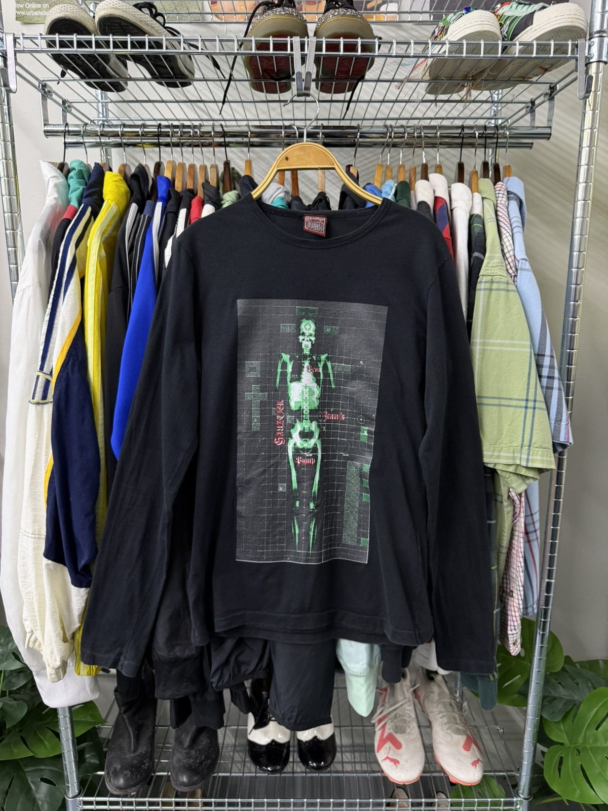 Jean's Paul Gaultier　スカル　Tシャツ　swag　アーカイブ Jean Paul Gaultier Vintage SS1996 Jean Paul Gaultier X-Ray