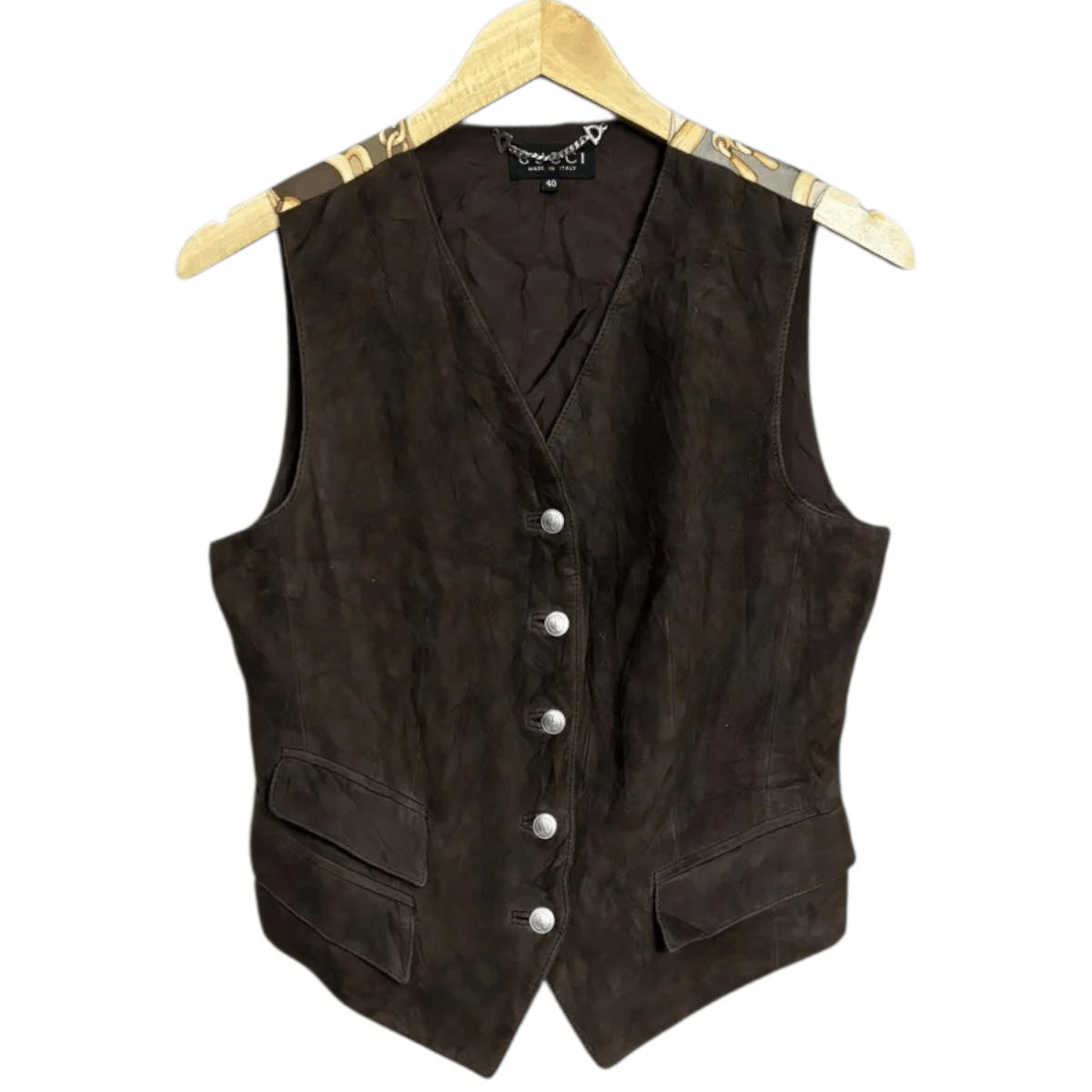 Gucci Vintage Gucci by Tom Ford Leather Silk Vest Size S / US 4 / IT 40 - 2 Thumbnail