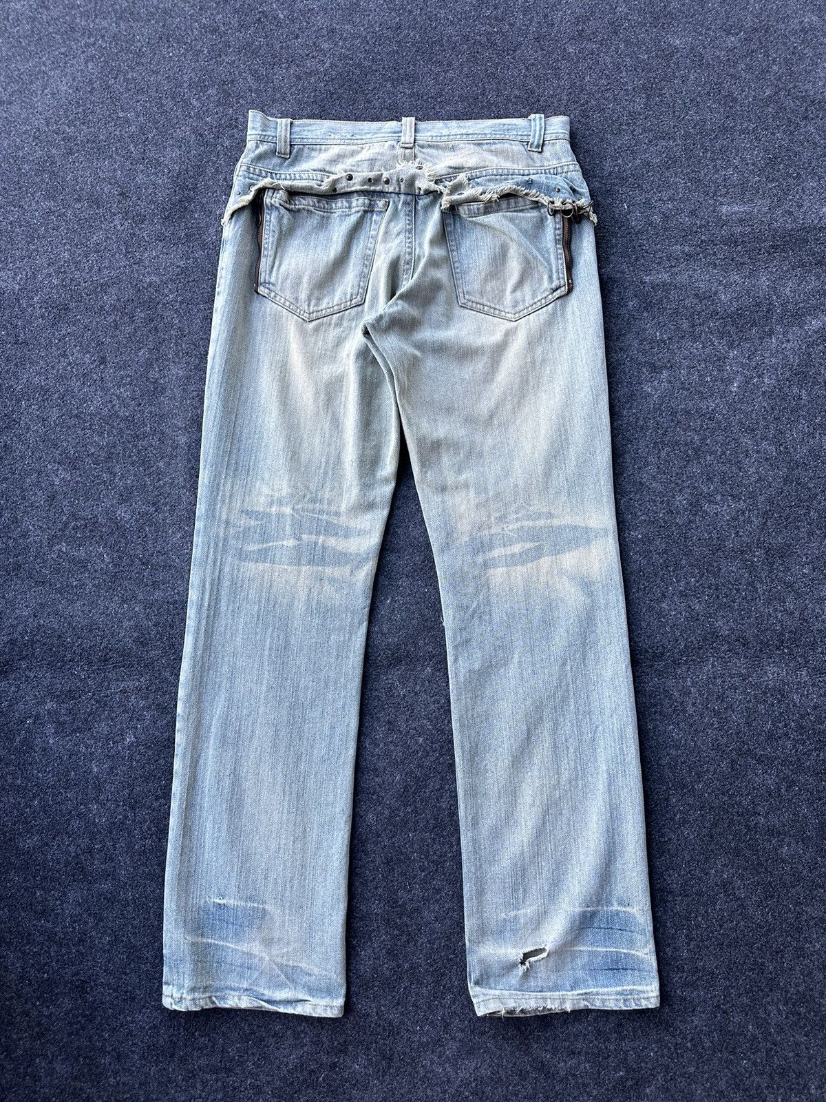 PPFM Vintage Gumu International Distressed Denim 32x33 D171 Size US 32 / EU 48 - 3 Thumbnail