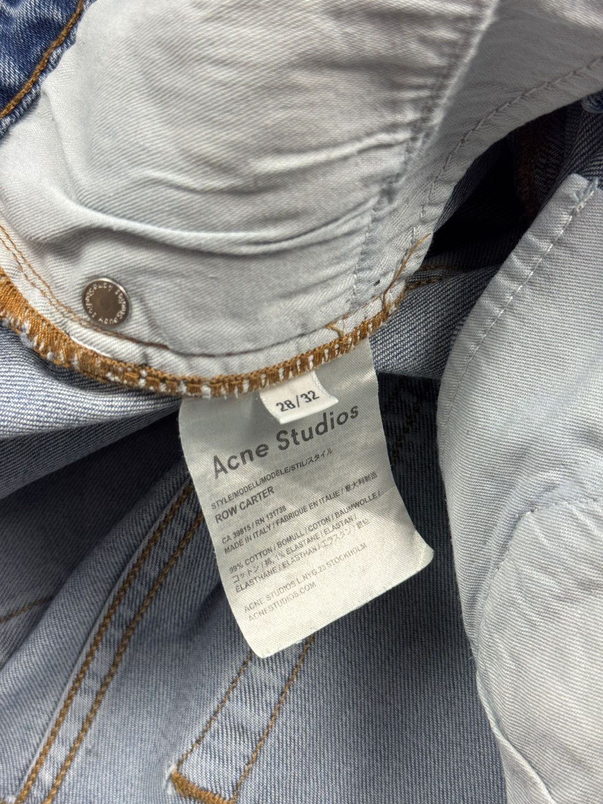 Acne Studios Acne Studios Row Carter Women’s Blue Jeans Size 28" / US 6 / IT 42 - 10 Thumbnail