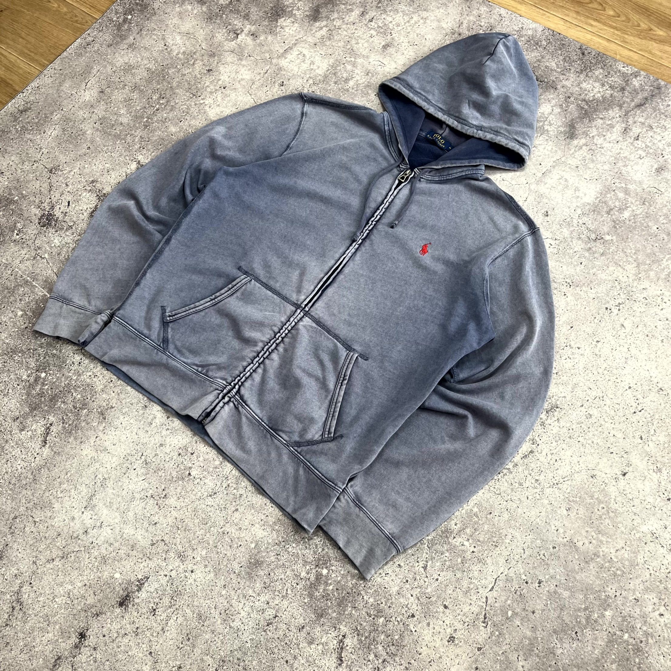 Polo Ralph Lauren Polo Ralph Lauren Mens Hoodie Full Zip Gray Faded Size M Size US M / EU 48-50 / 2 - 4 Thumbnail