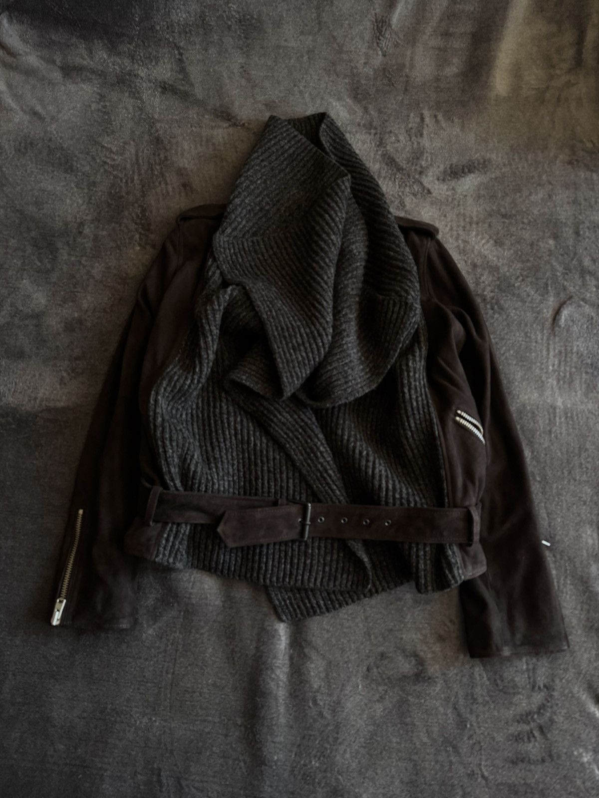 Allsaints All saints suede wrap biker brown jacket y2k NEW Size M / US 6-8 / IT 42-44 - 11 Thumbnail
