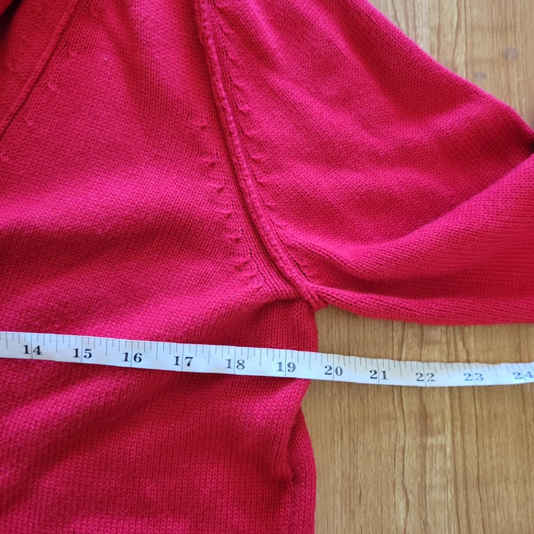 J. Jill J. Jill Cardigan Women Large Red Knit Cotton V-Neck Single Button Casual Sweater Size L / US 10 / IT 46 - 5 Thumbnail