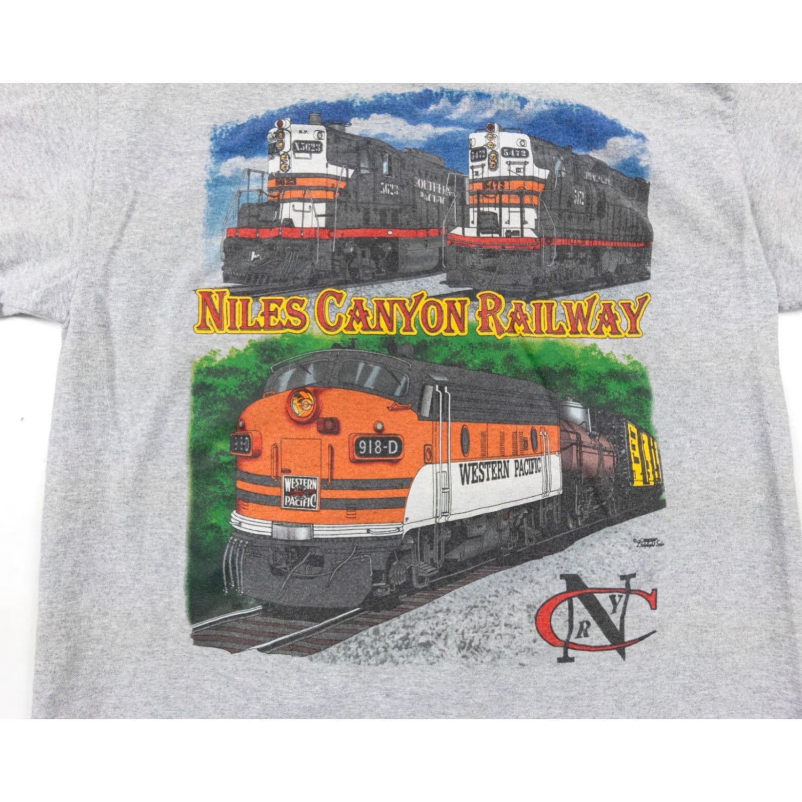 Port & Company Niles Canyon Railway Shirt Adult Large Gray Trains Railroad Graphic Tee Mens Size US L / EU 52-54 / 3 - 2 Thumbnail