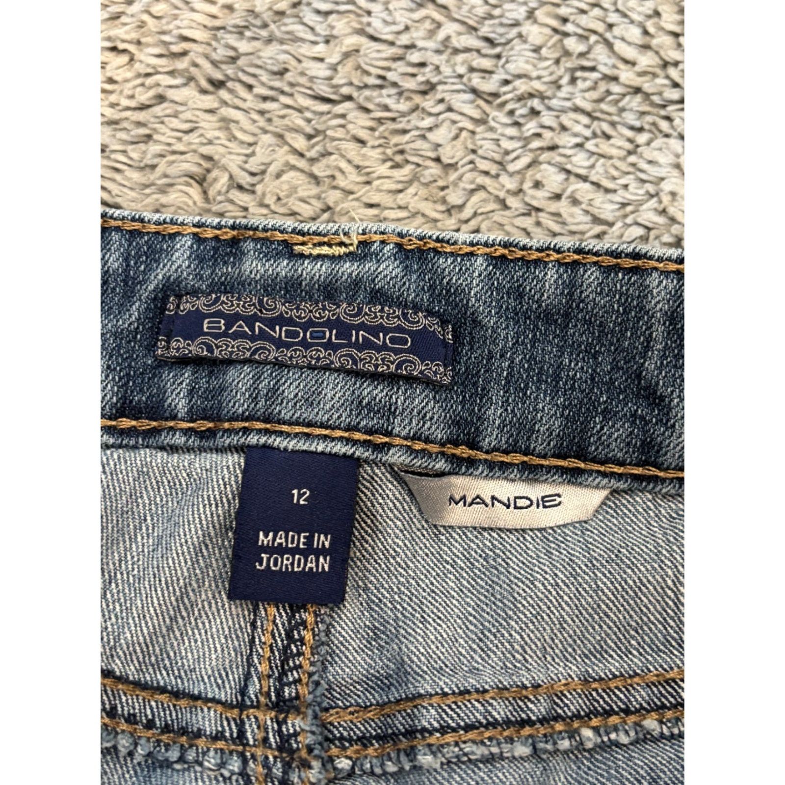 Vintage **Womens Bandolino Blue Denim Straight Rise Jeans 12** User: **Blue Bandolino Womens Straight Rise Jeans Size 12** Size 34" / US 12 / IT 48 - 2 Thumbnail
