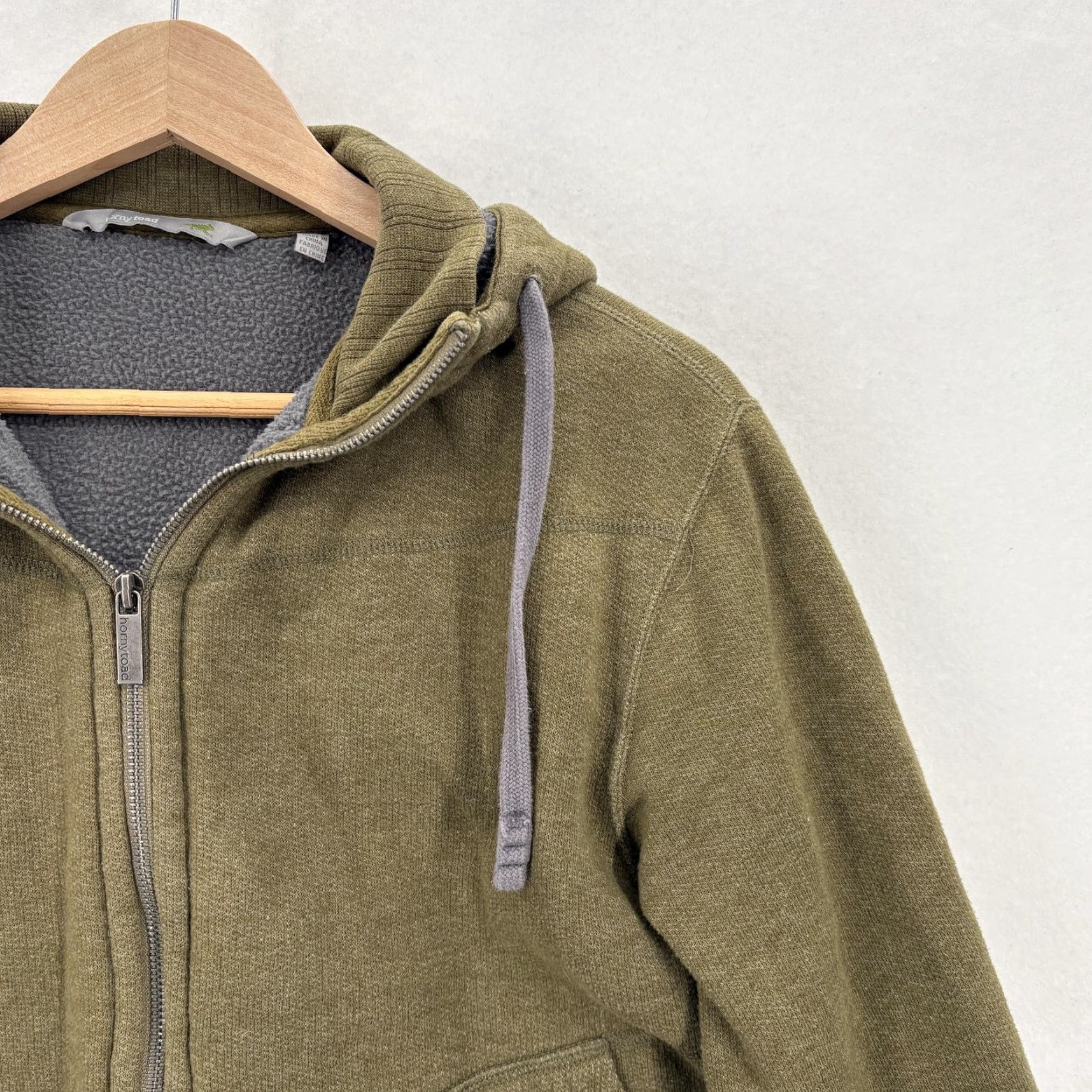Vintage Horny Toad Hoodie Mens S Green Big Chill Zip HD Fleece Lined Warm Jacket Size US S / EU 44-46 / 1 - 2 Thumbnail