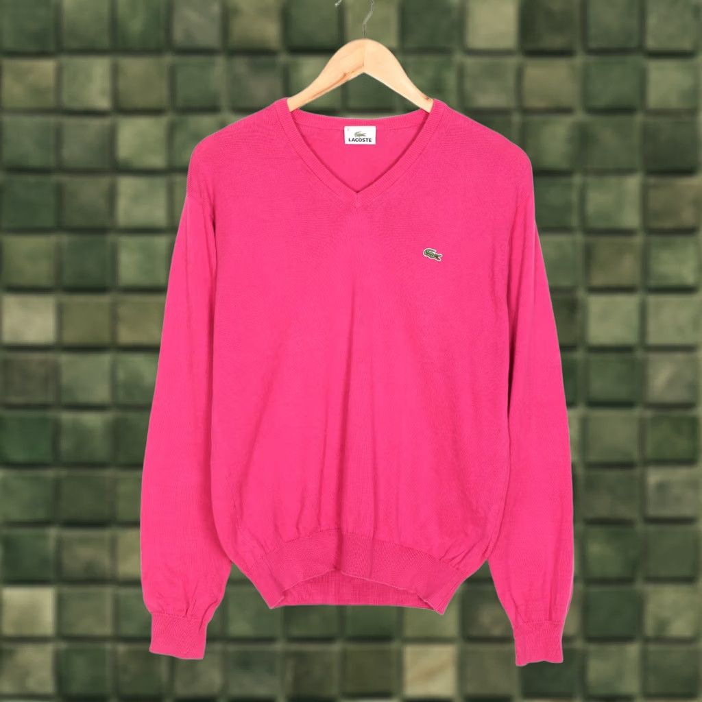 Lacoste LACOSTE V Neck Cotton Jumper Sweater Men Size S / 3 Size US S / EU 44-46 / 1 - 1 Thumbnail
