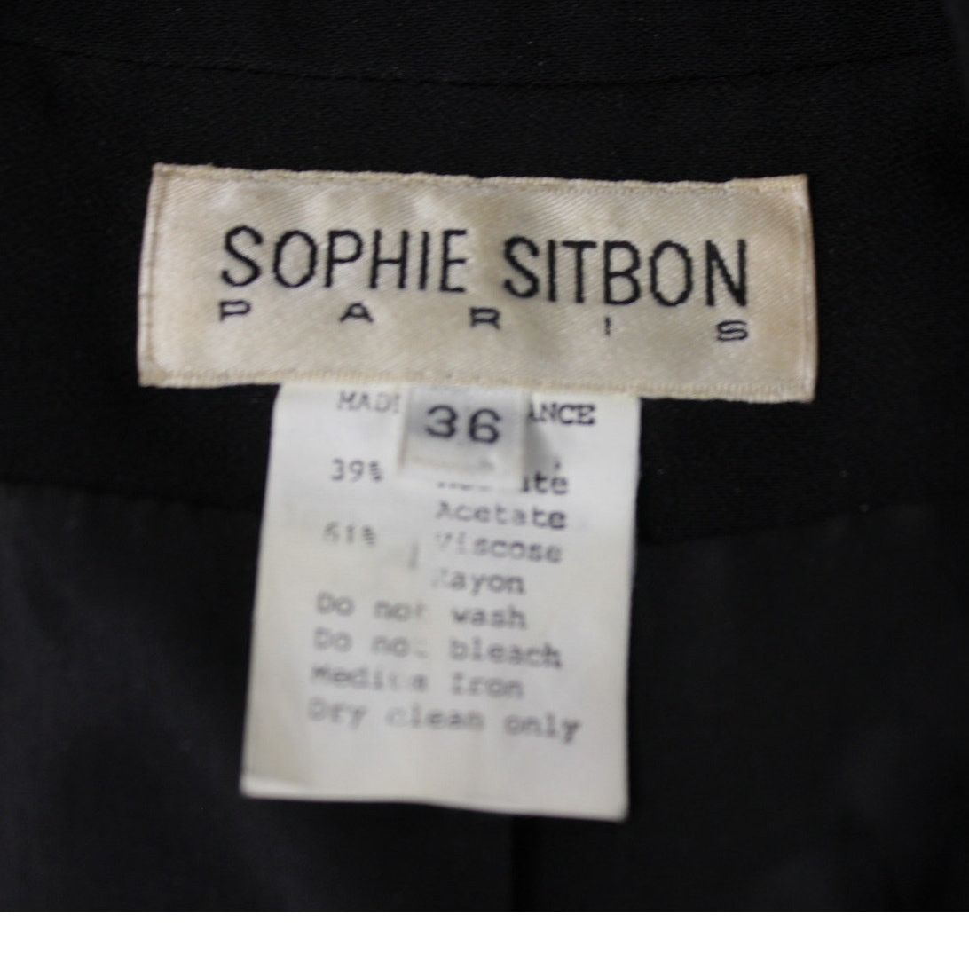 Other Sophie Sitbon Paris Women Set Blazer Vest Black Sz 36/38 Size XS / US 0-2 / IT 36-38 - 6 Thumbnail