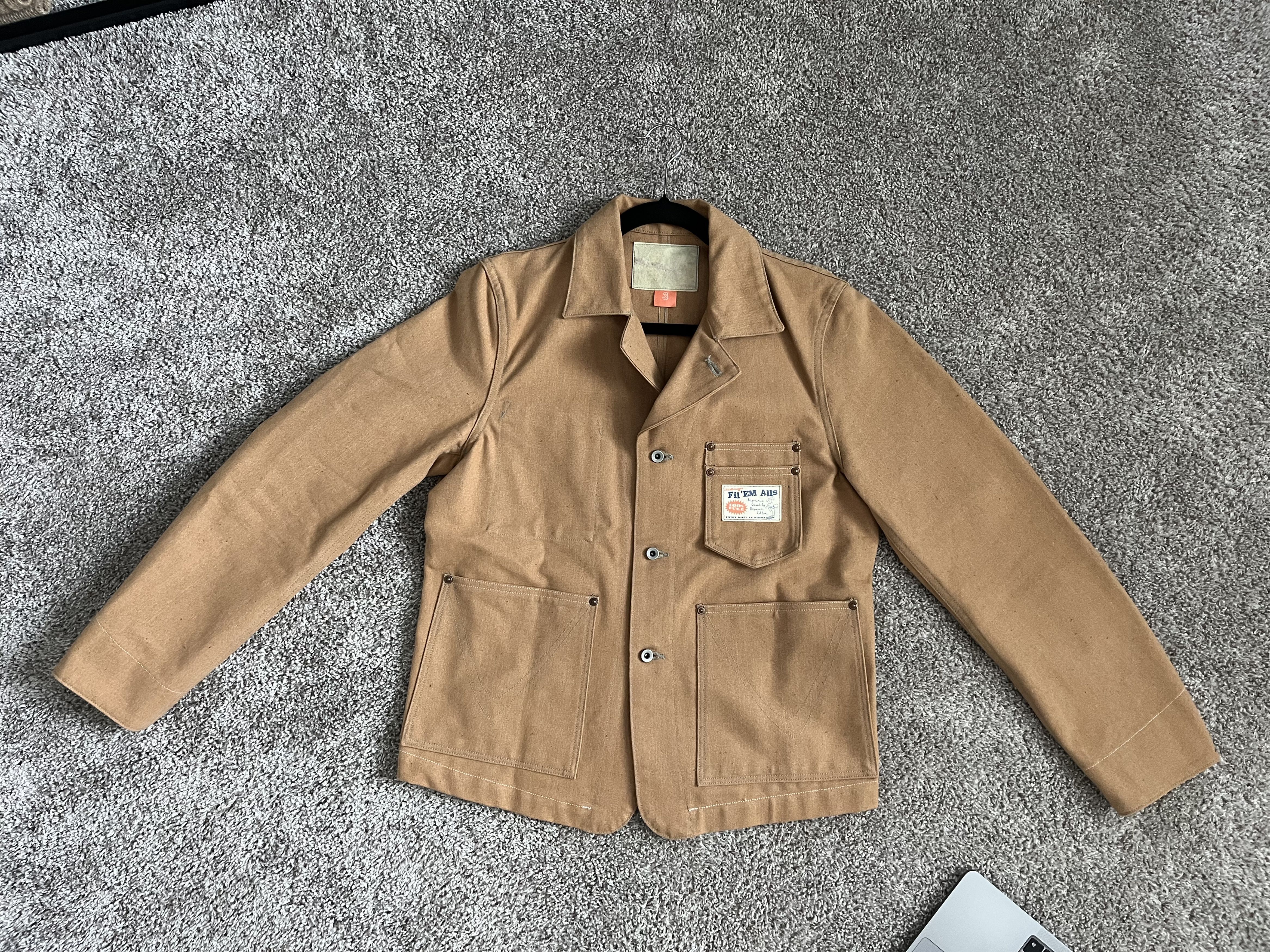 FilMelange Fil' Em Alls Brown Duck Cotton Coverall Jacket (Size 3) Size US S / EU 44-46 / 1 - 1 Thumbnail