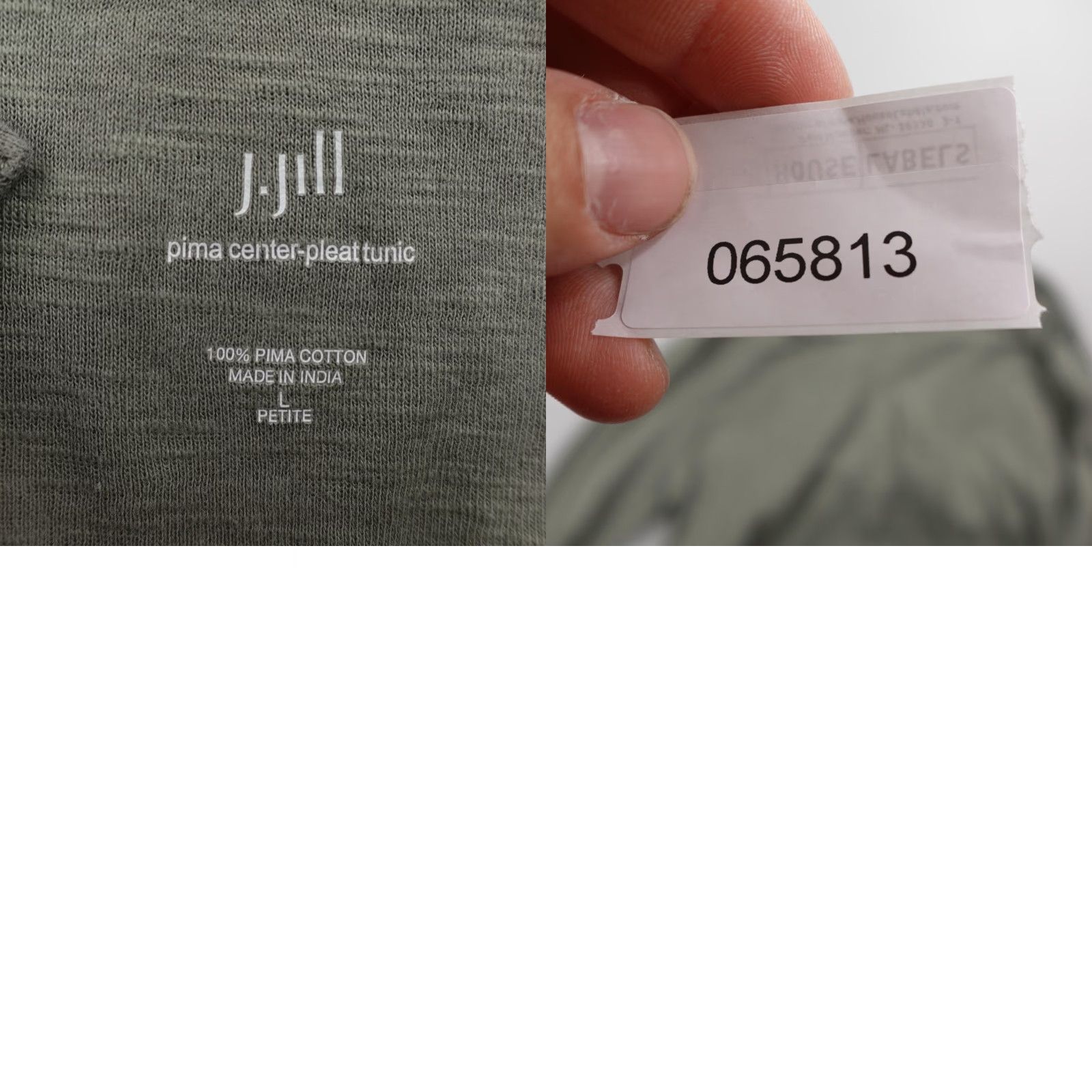 J. Jill VINTAGE J Jill Shirt Womens Large Petite Sage Green Pima Center-Pleat Tunic Popover Top Ladies Linen? Size L / US 10 / IT 46 - 8 Thumbnail