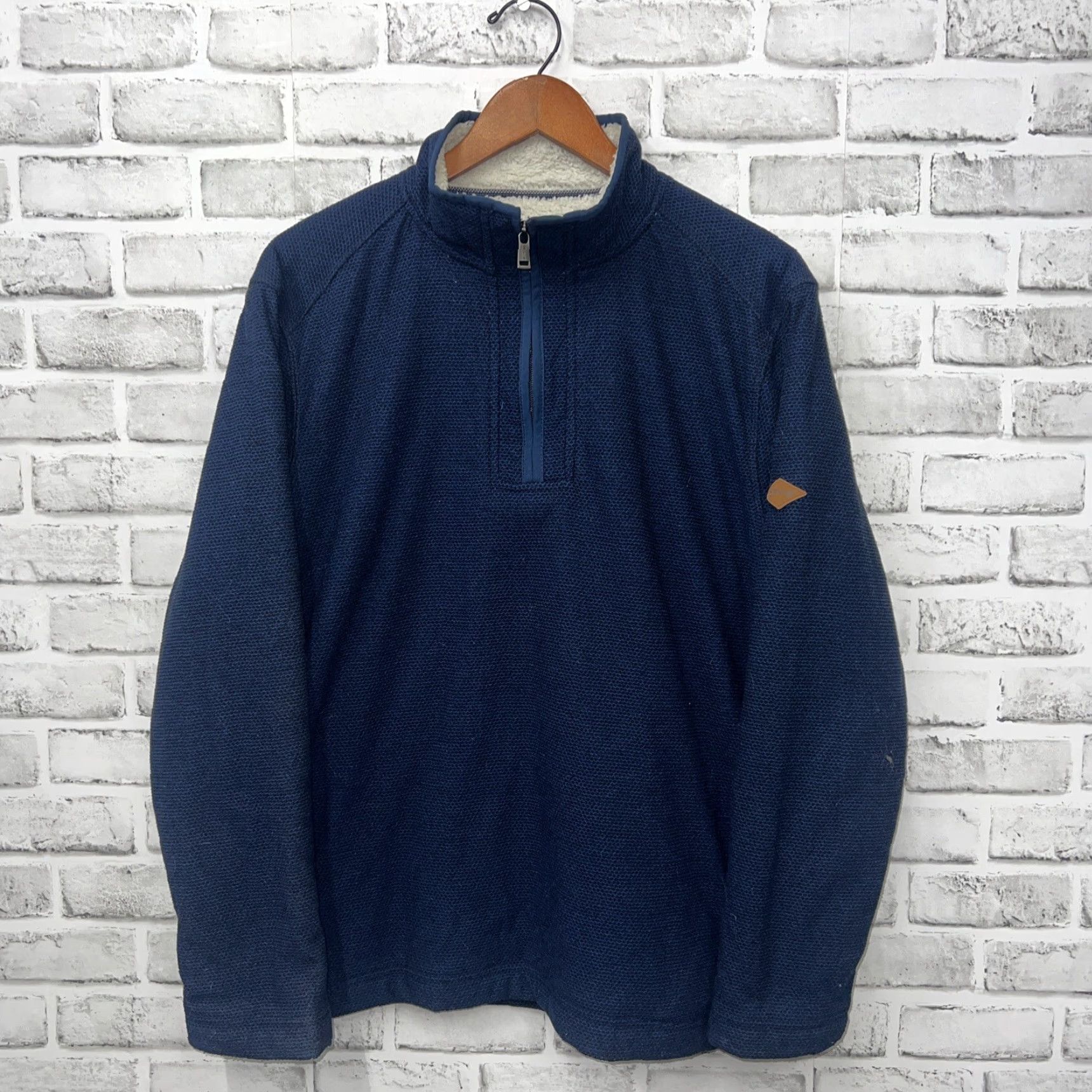 Orvis VINTAGE Orvis Blue Half Zip Fleece Lined Pullover Mens Size M Size US M / EU 48-50 / 2 - 2 Thumbnail