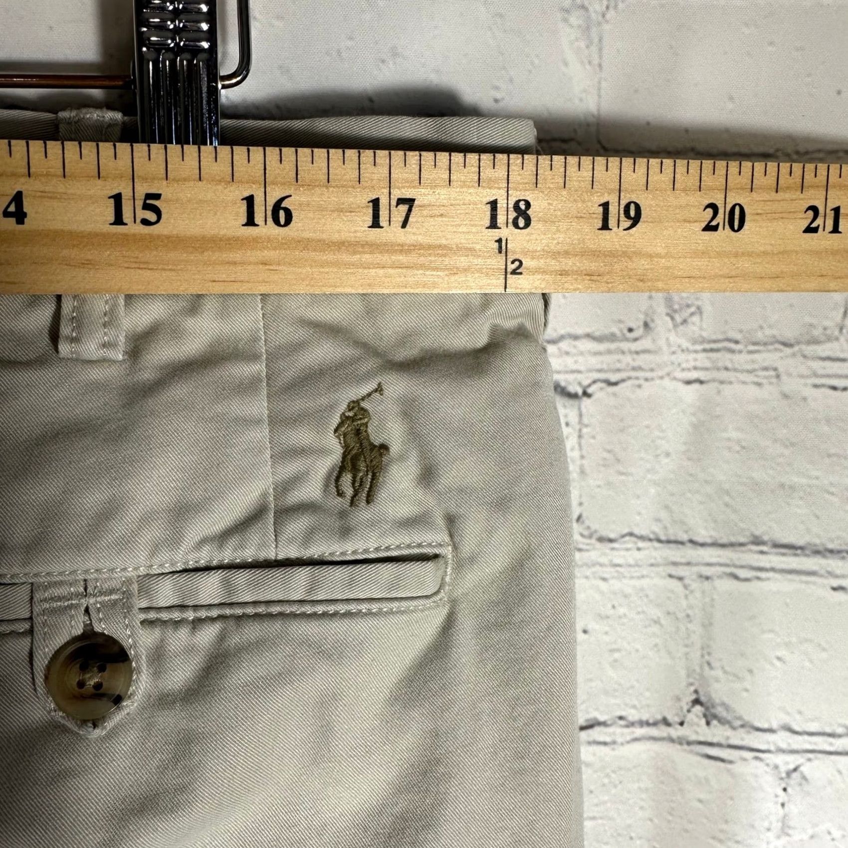 Polo Ralph Lauren Polo Ralph Lauren Mens Chino Pants 36 Tan Khaki Straight Leg Cotton Twill Button Zip Front Flat Front Pockets Embroidered Pony Logo Beige N/A Size US M / EU 48-50 / 2 - 6 Thumbnail