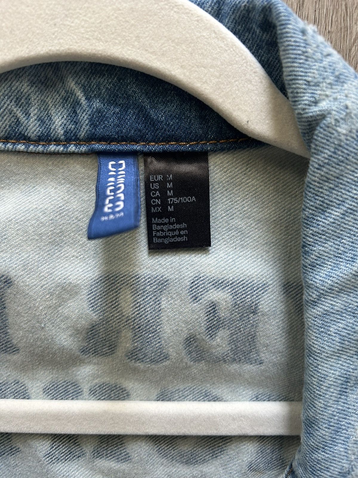 H&M H&M Blue denim vest Lovers not Fighters Size US M / EU 48-50 / 2 - 2 Thumbnail