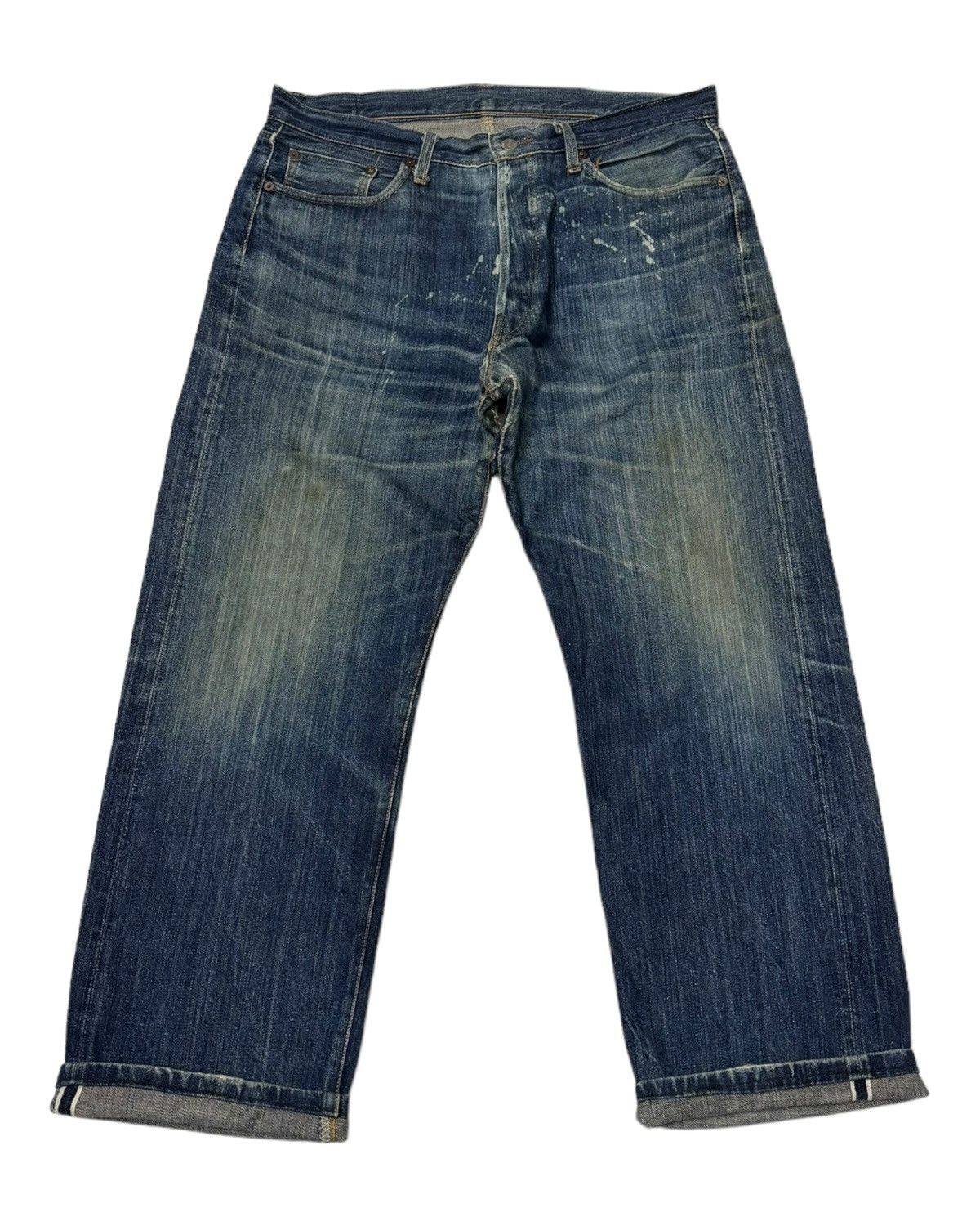 Japanese Brand × Stevenson Overall Co. RETRO CRAFT OVERALL SELVEDGE DENIM JAPANESE JEANS Size US 35 - 1 Thumbnail