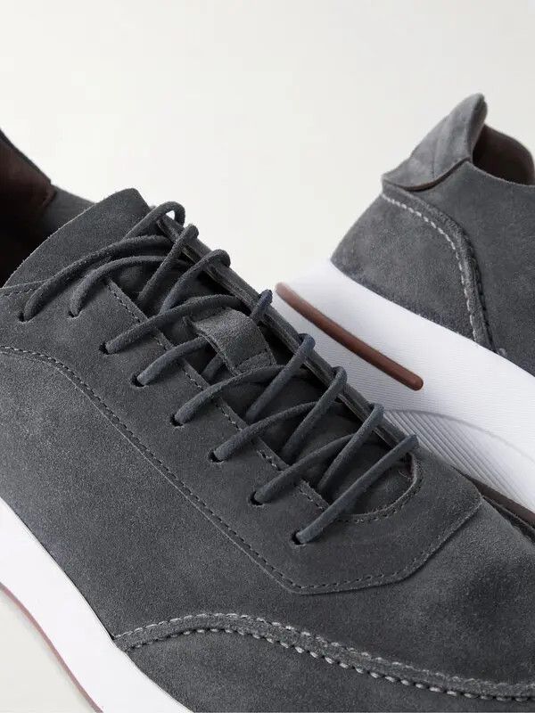 Loro Piana o1srvl11e1024 Walk Low-Top Sneaker in Dark Grey Size US 8 / EU 41 - 6 Thumbnail