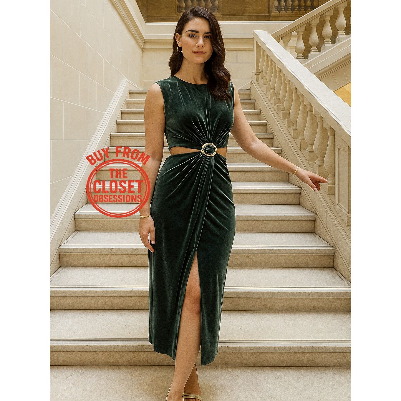 blue dress long sleeve midi Elegant Pleated A-Line Long Sleeve Chiffon Midi Dress for Wedding Guests
