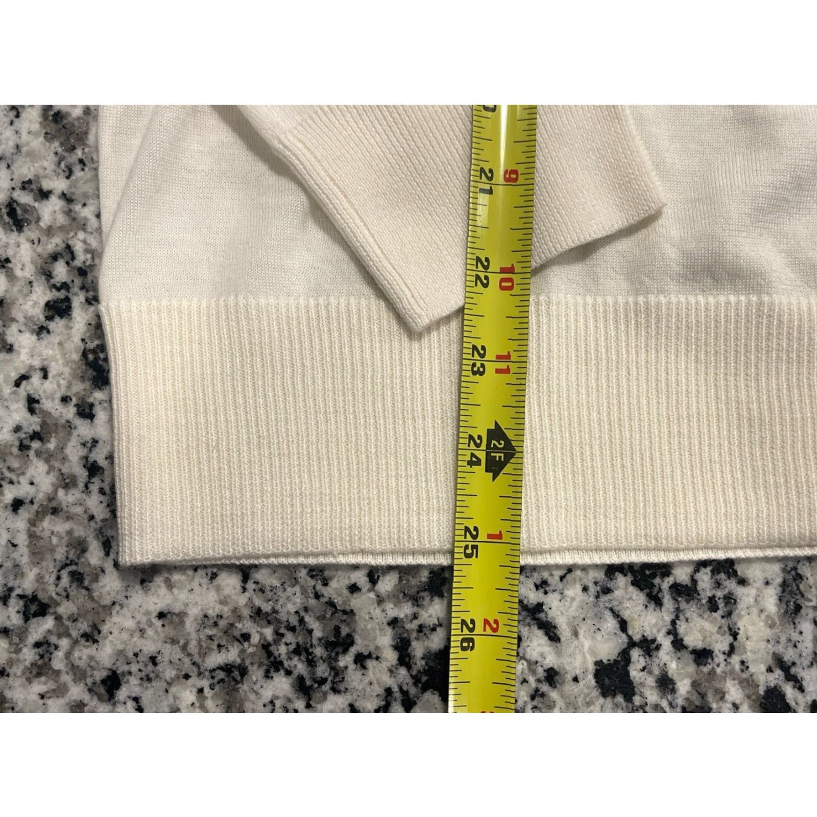 Vintage Jenni Kayne Crosby Sweater Womens Large Cream Merino Wool Crew Neck Pullover Size L / US 10 / IT 46 - 2 Thumbnail