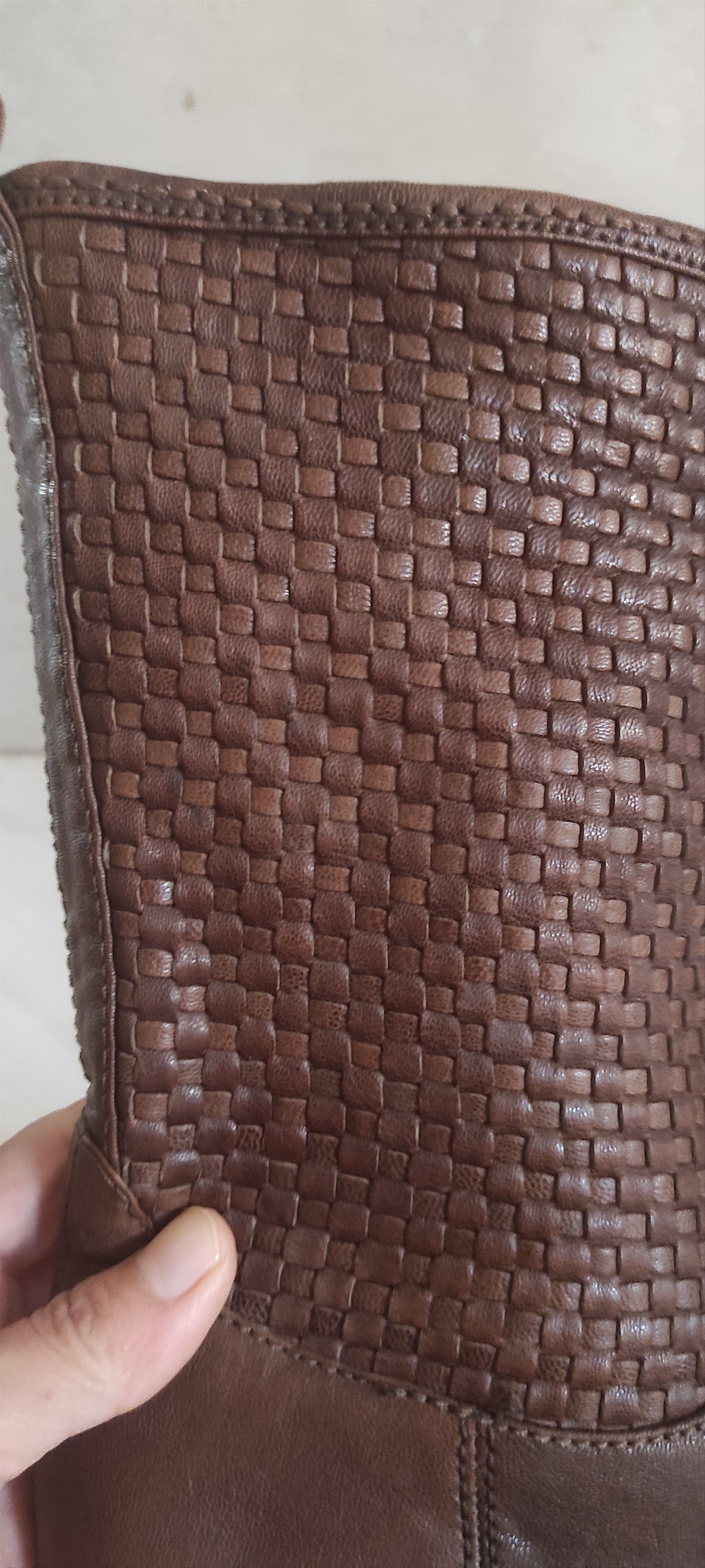 Massimo Dutti Massimo Dutti Brown Woven Leather Mid-calf Boots Size US 8 / IT 38 - 7 Thumbnail
