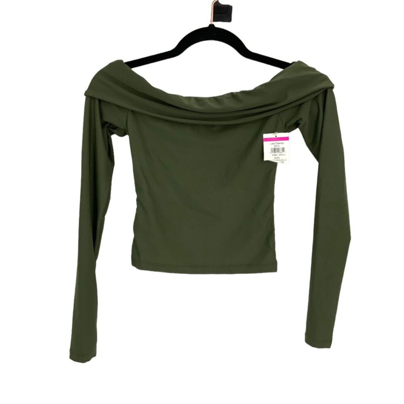 Other Edikted Brea Foldover Off Shoulder Crop Top XS NWOT $39 MSP Size XS / US 0-2 / IT 36-38 - 2 Thumbnail