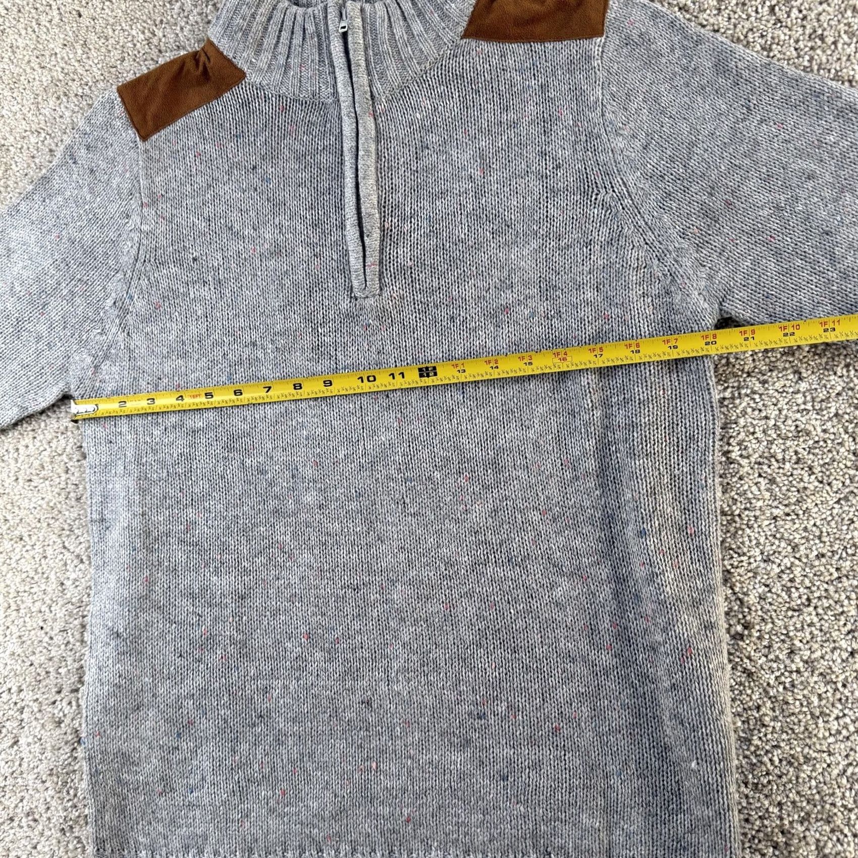 Vintage Kian D Sweater Mens Large Gray 1/4 Zip Mock Neck Knit Casual Size US L / EU 52-54 / 3 - 6 Thumbnail