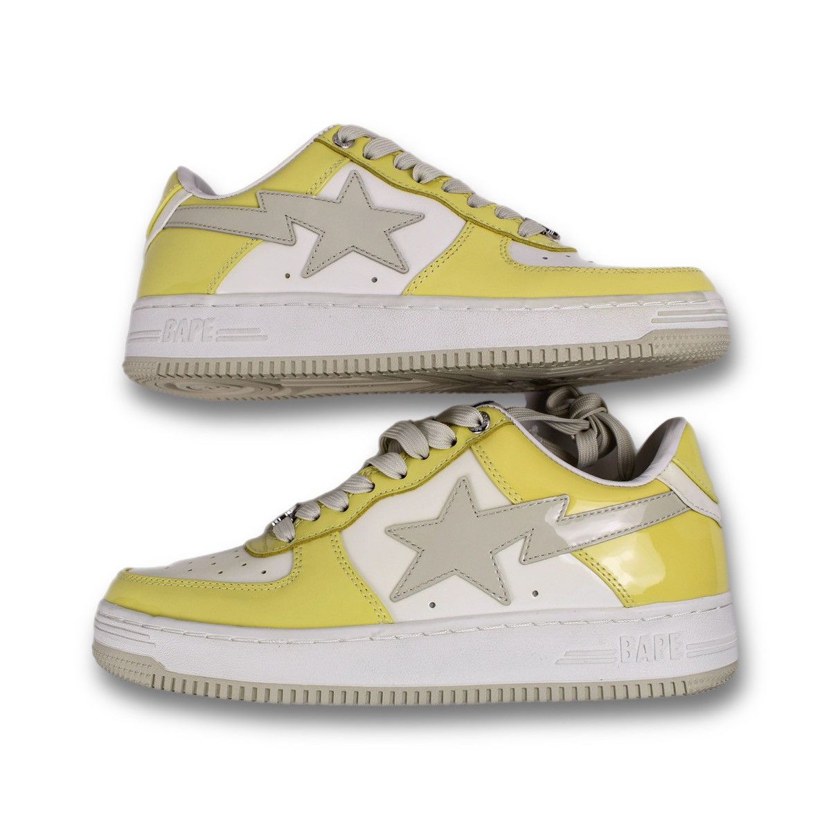 Bape BAPE Bapesta SSENSE Exclusive Beige Patent (Men’s 8 / W 9.5) Size US 8 / EU 41 - 4 Thumbnail