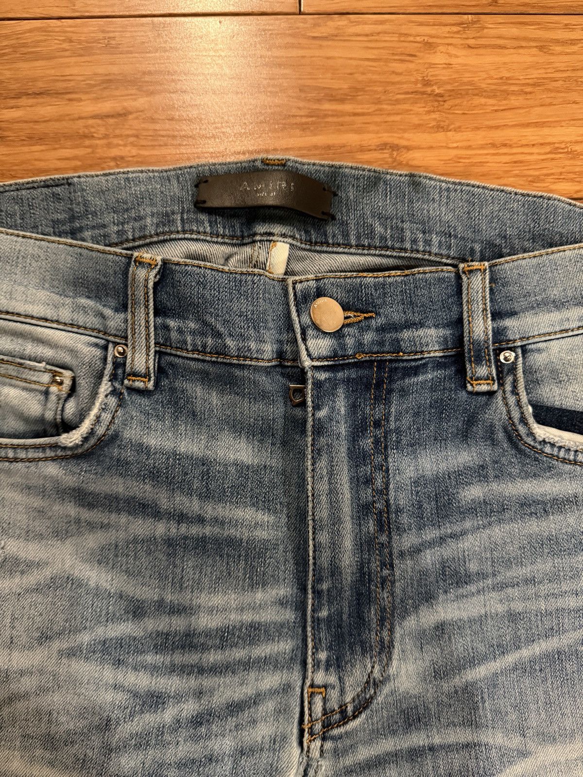 Amiri Amiri Stack Jean Blue Size US 31 - 4 Thumbnail
