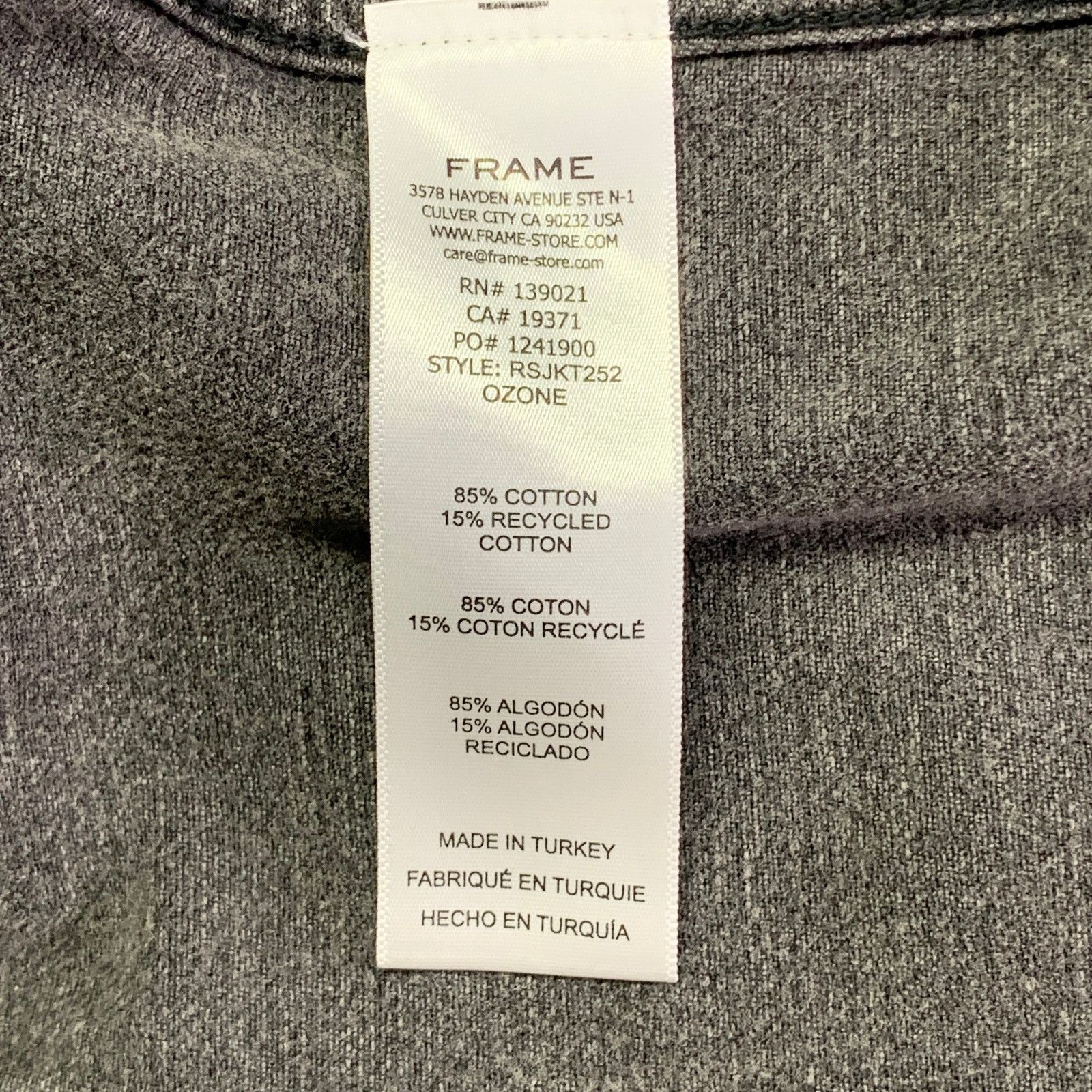 Frame Charcoal Grey Wash Denim Twill Button Up Type III Jacket Size US M / EU 48-50 / 2 - 6 Thumbnail