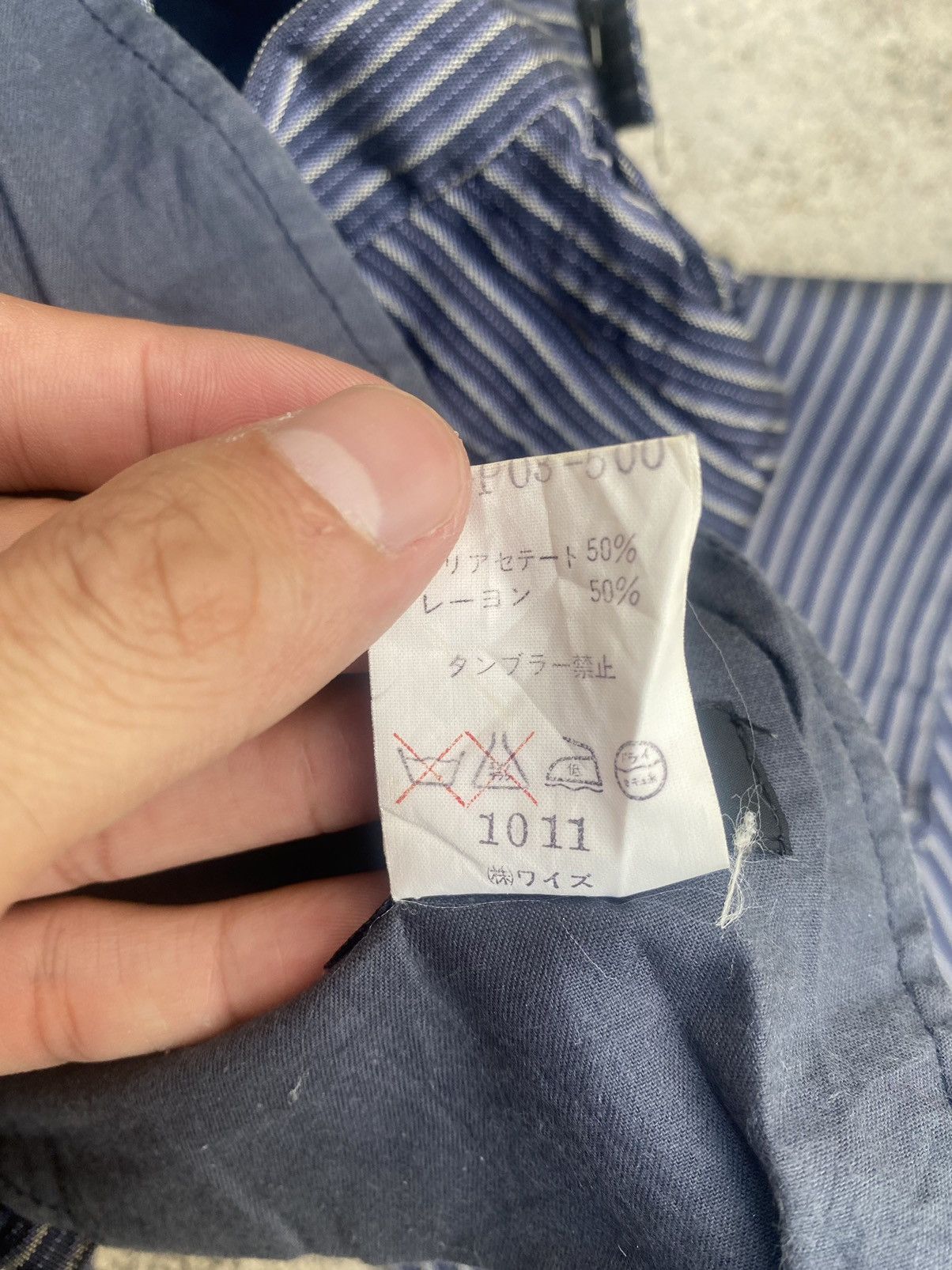 Japanese Brand × Yohji Yamamoto YohjiYamamoto Casual Pants Blue Stripes Size US 28 / EU 44 - 22 Thumbnail