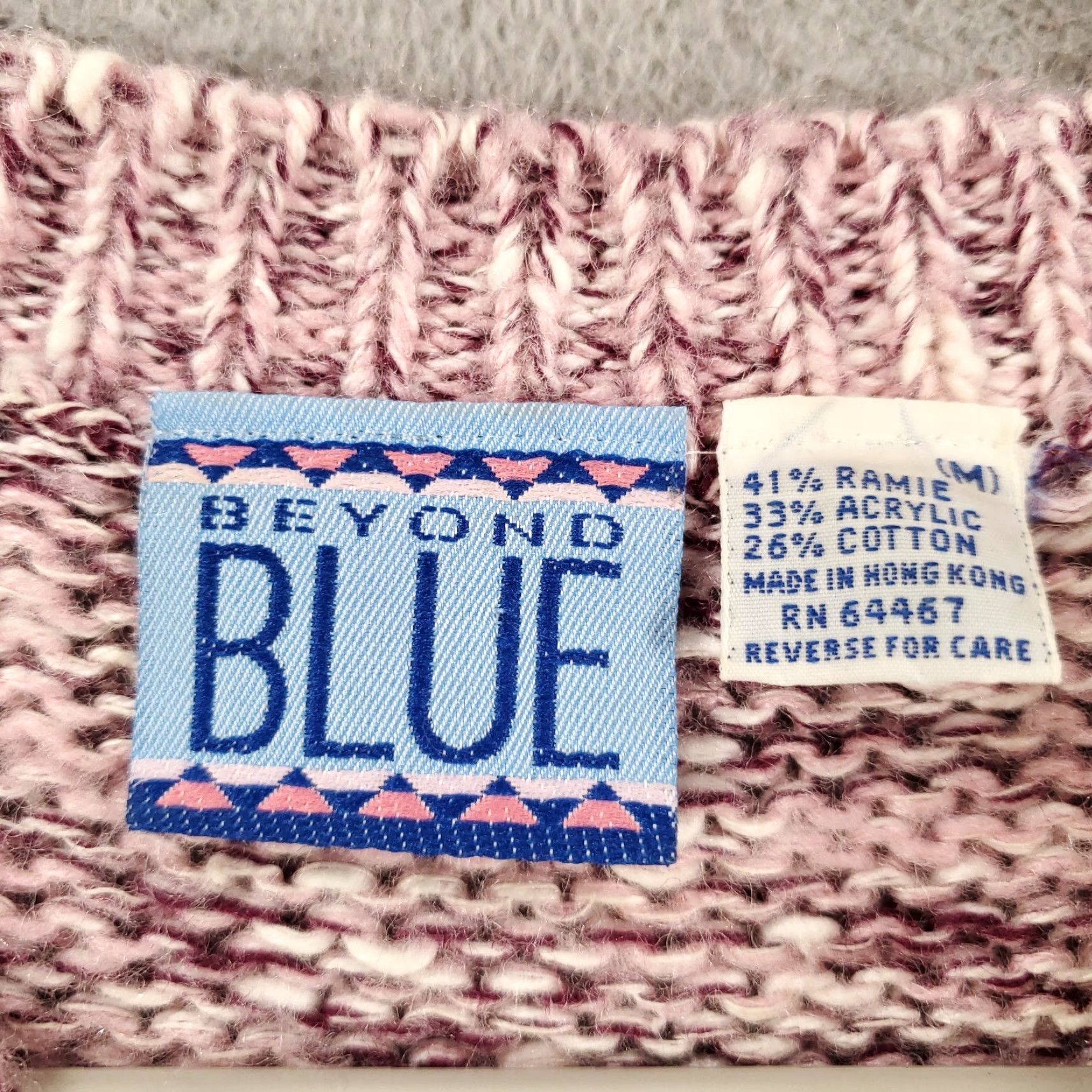 Vintage VINTAGE Beyond Blue Womens Sweater Pullover Knit Crew Neck Long Sleeve Button 80s 90s Pink Purple Heathered M Adult Womens Size M / US 6-8 / IT 42-44 - 5 Thumbnail