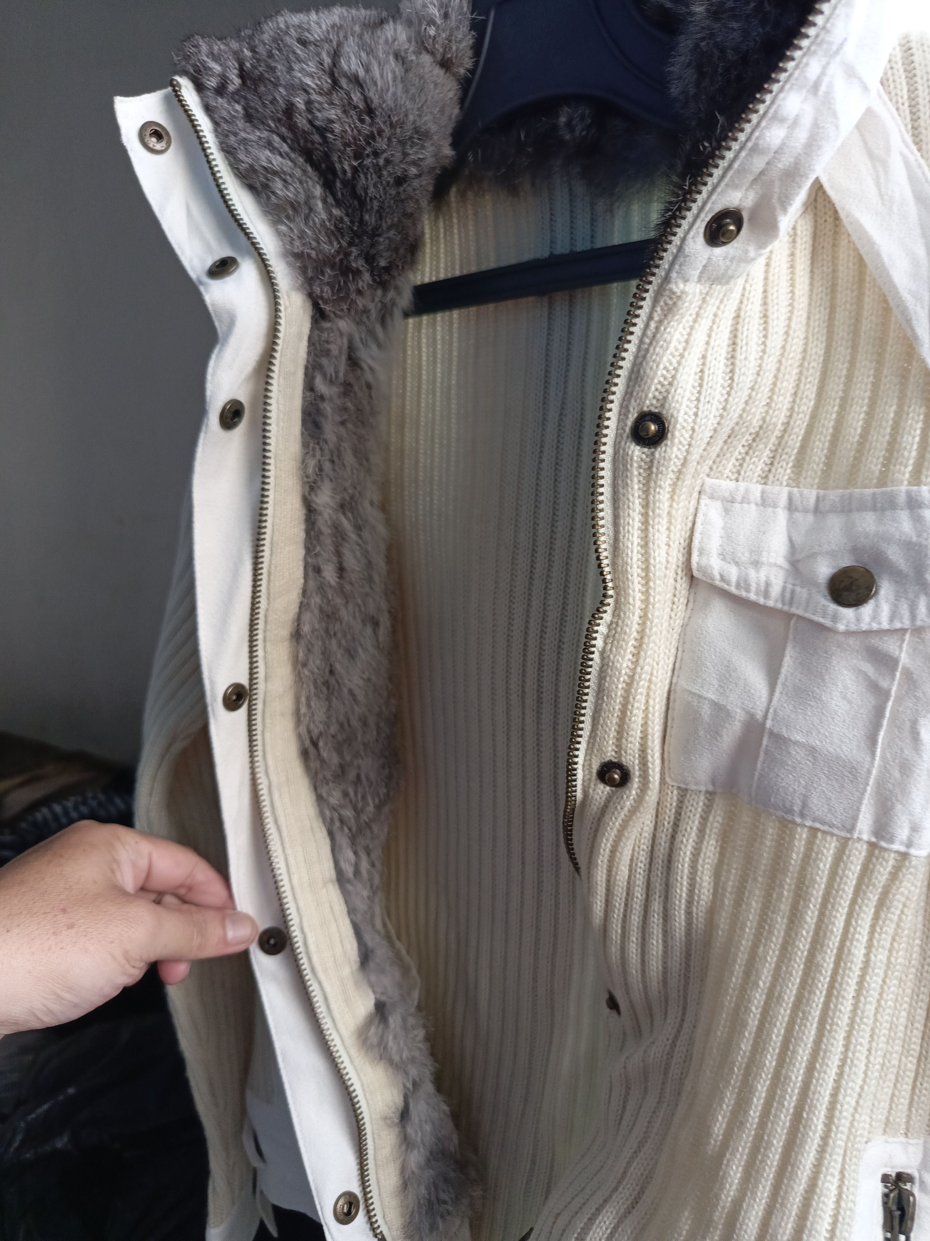 Aran Isles Knitwear Wood & Pecker Real Fur Astro Bikers Knit Line Size S / US 4 / IT 40 - 4 Thumbnail