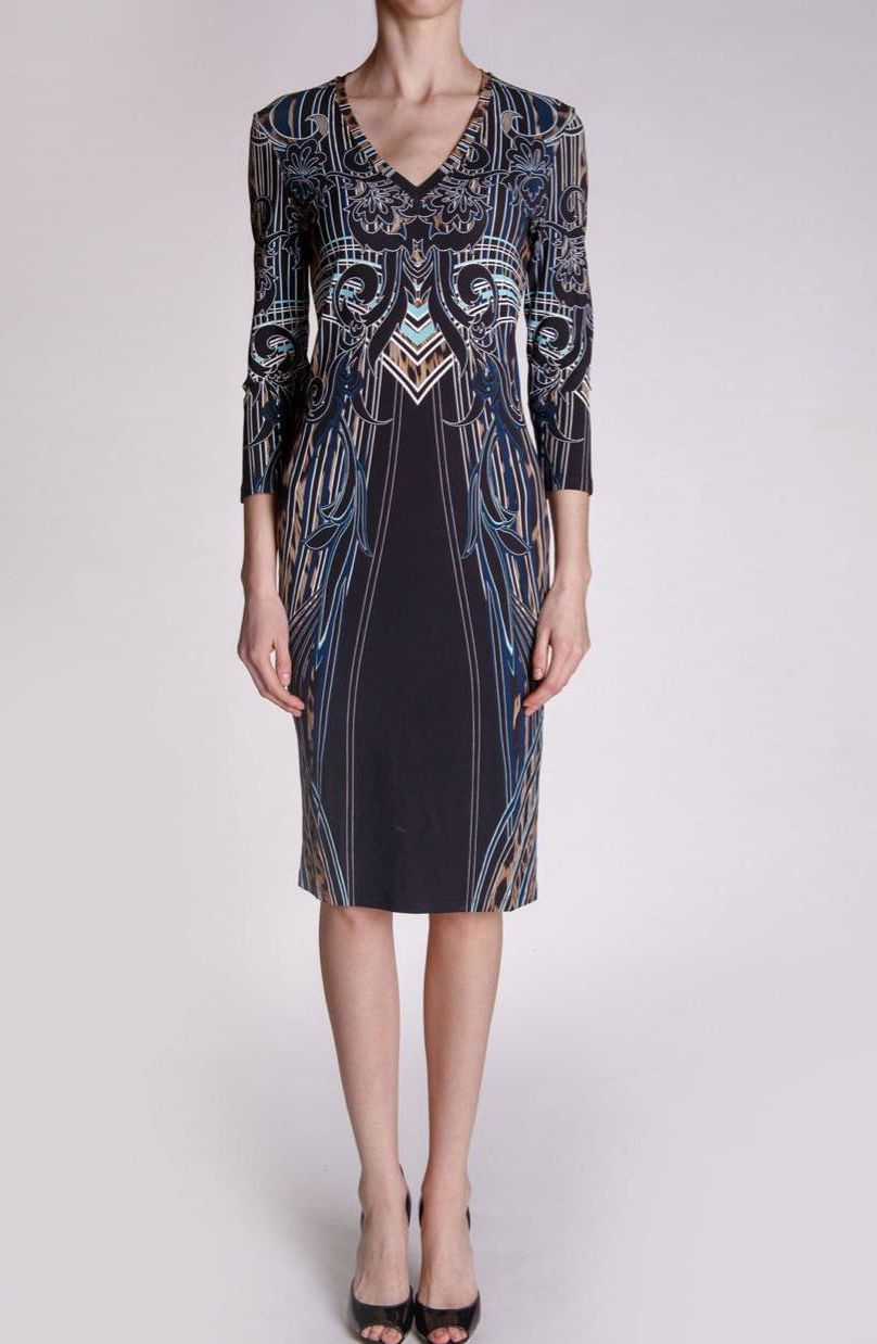 Roberto Cavalli Roberto Cavalli Multicolor Printed Jersey Sheath Dress Size S / US 4 / IT 40 - 12 Thumbnail