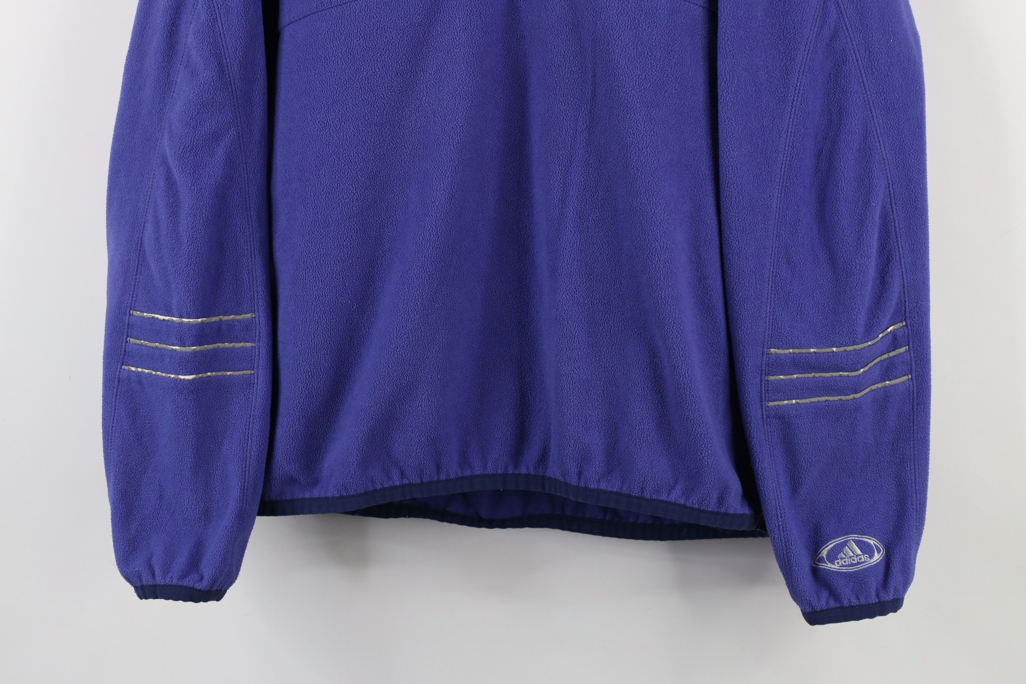 Adidas × Vintage Vintage 90s Adidas Reflective Fleece Pullover Sweater Size M / US 6-8 / IT 42-44 - 3 Thumbnail