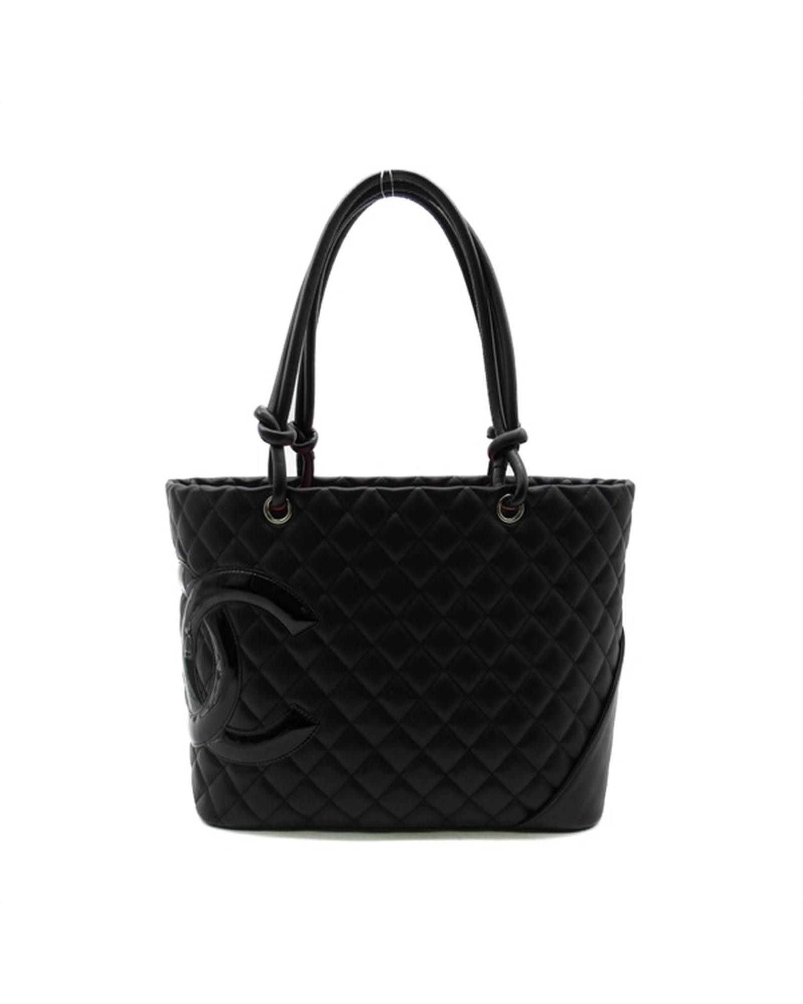 image of Chanel Black Cc Tote Bag, Women's