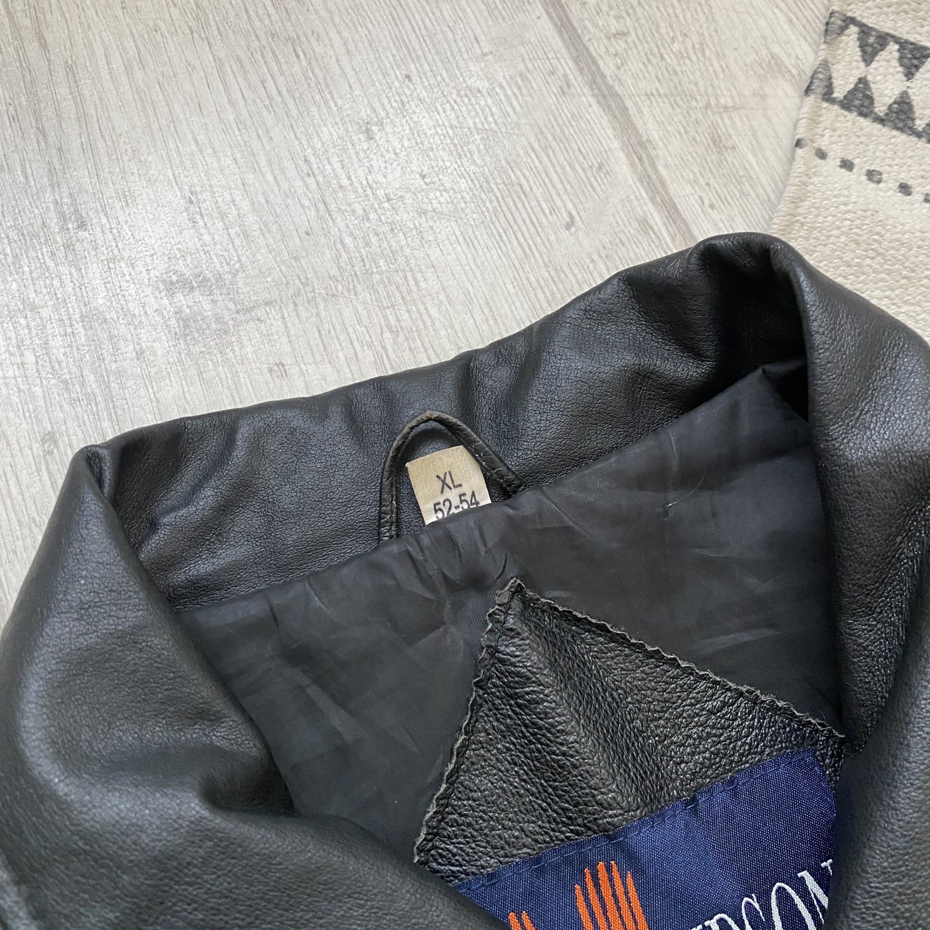 Genuine Leather Vintage 90s Real Leather jacket Balenciaga style Button up Size US XL / EU 56 / 4 - 4 Thumbnail
